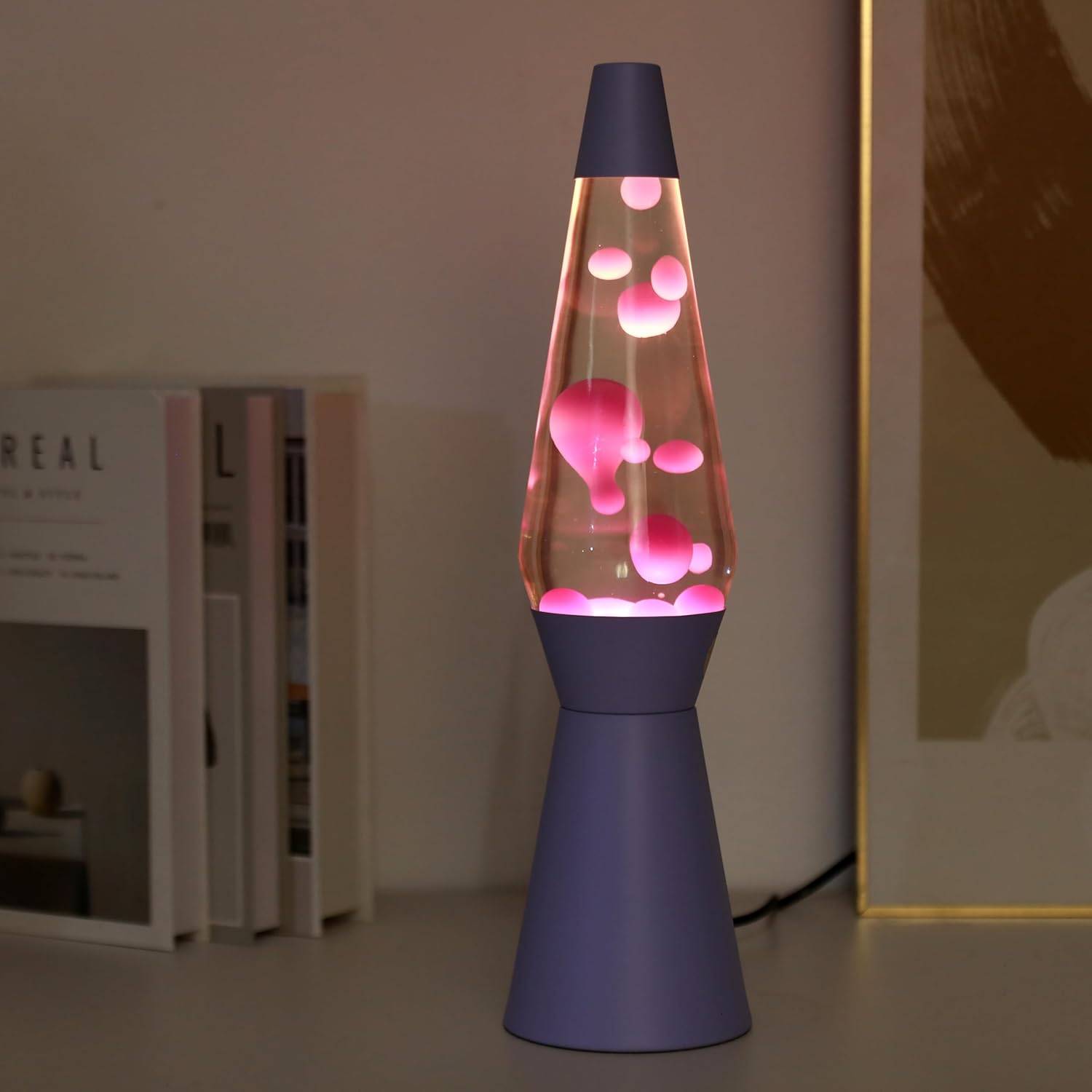I-TOTAL® Lavalampe Magie Einzigartiges für Ihr Zuhause Lila Pastell Spaceship