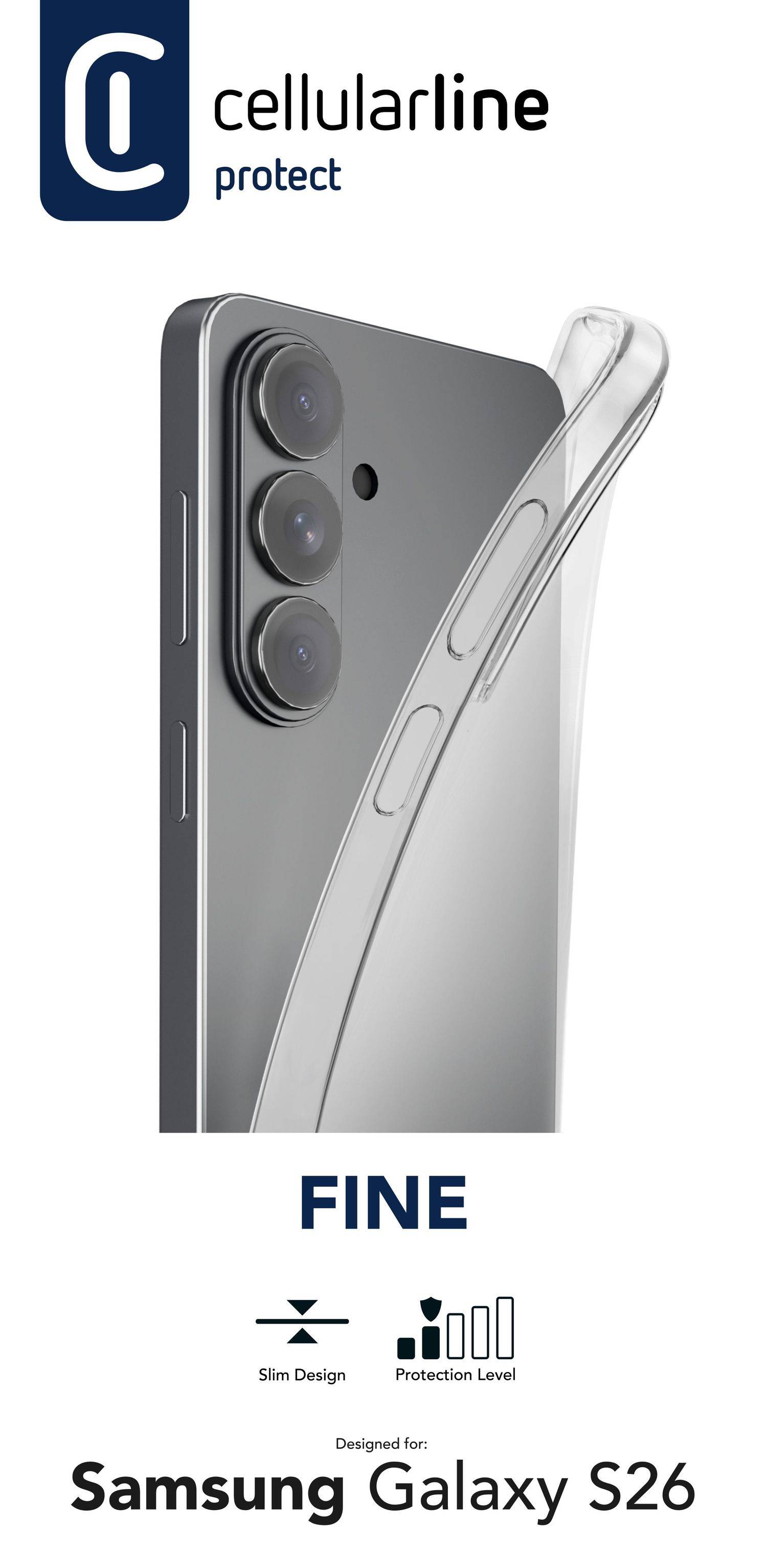 Cellularline Fine Case für Samsung S26 Clear