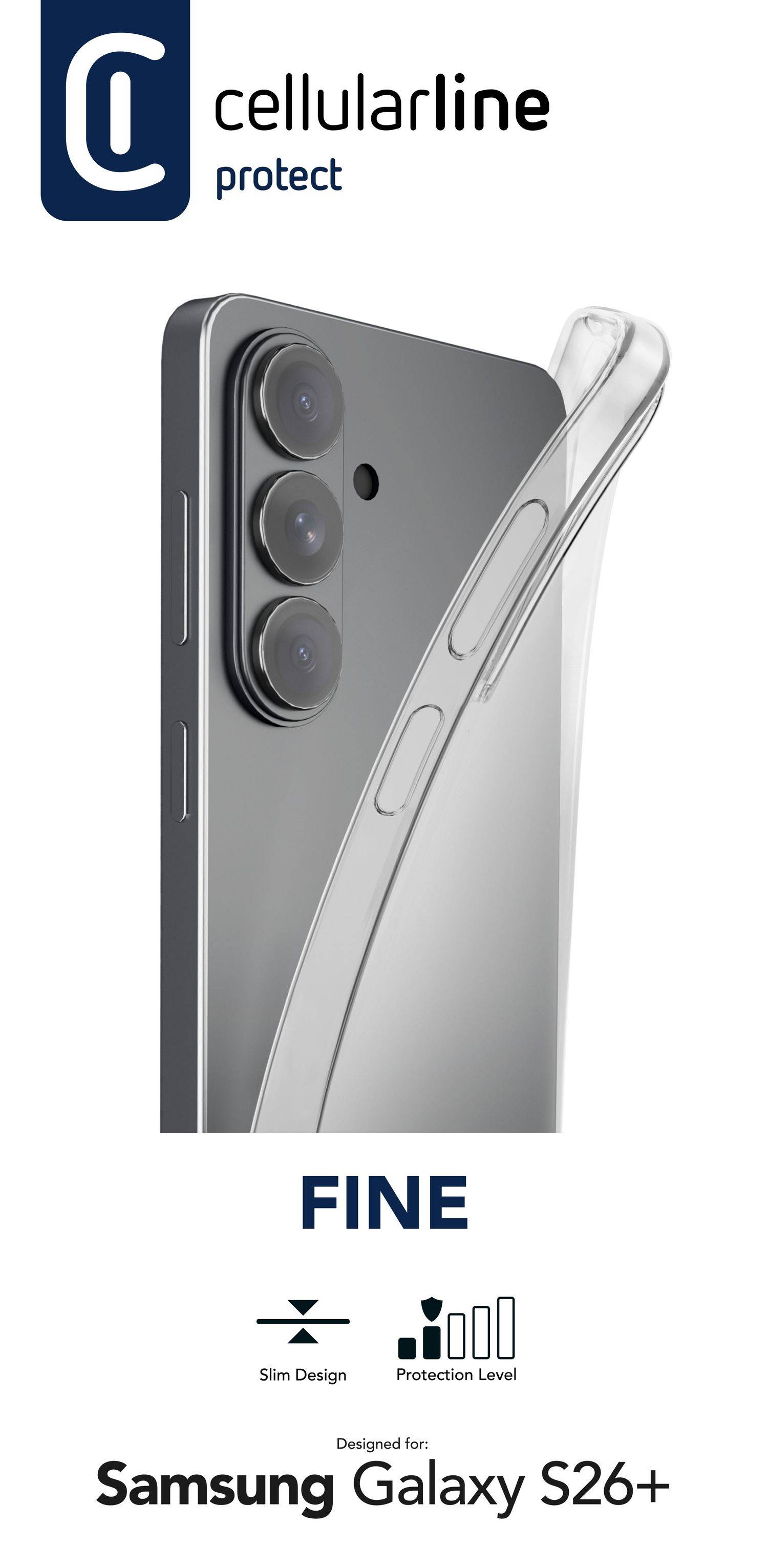 Cellularline Fine Case für Samsung S26 Edge Clear