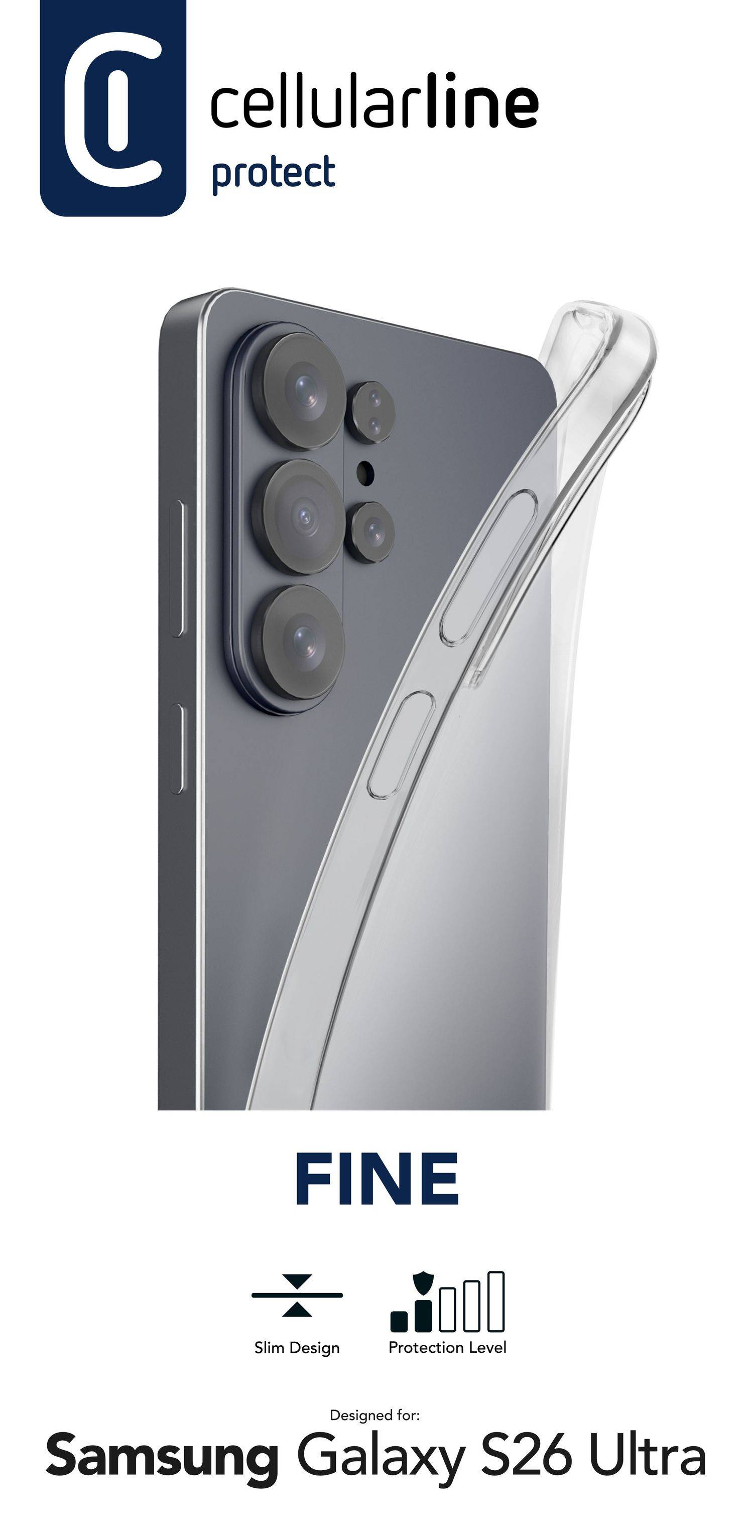 Cellularline Fine Case für Samsung S26 Ultra Clear