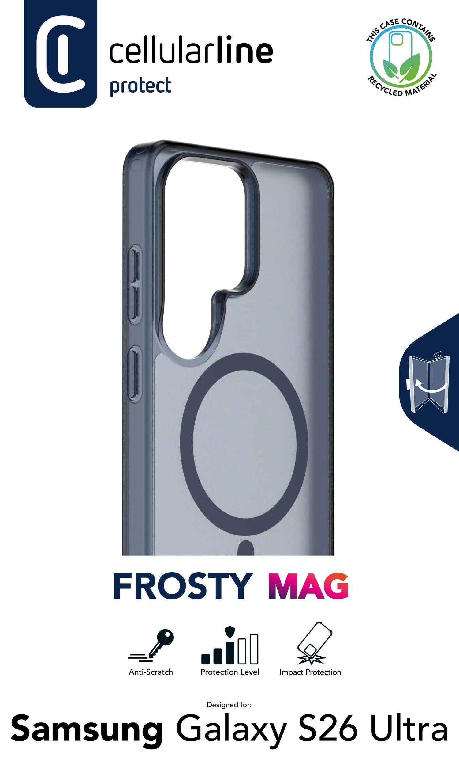 Cellularline Back Cover Frosty Mag Galaxy S26 Ultra Blau