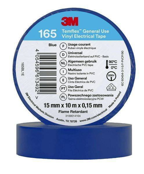 Temflex 165 Isolierband Blau 15mmx10m