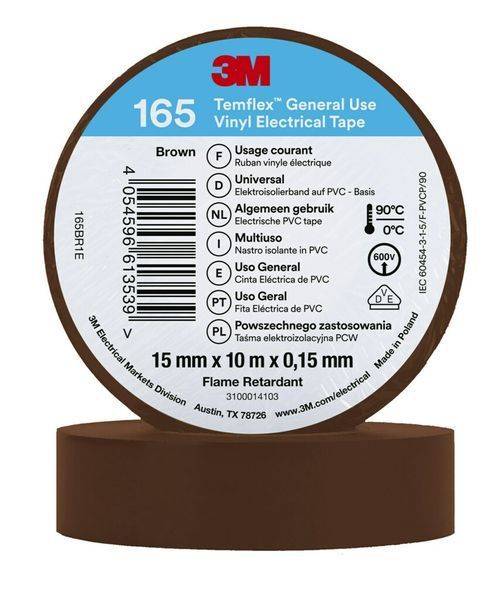 Temflex 165 Isolierband Braun 15mmx10m