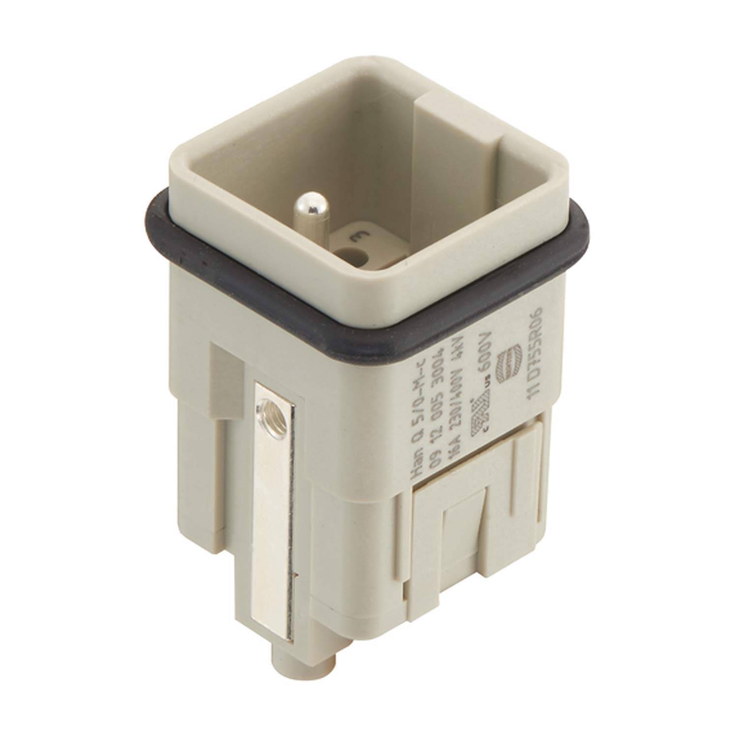 HARTING Han Q5/0 Stifteinsatz (M) Crimp- / Schraubanschluss (PE), 5-polig+PE 230V/400V, 16A - 1 Stück
