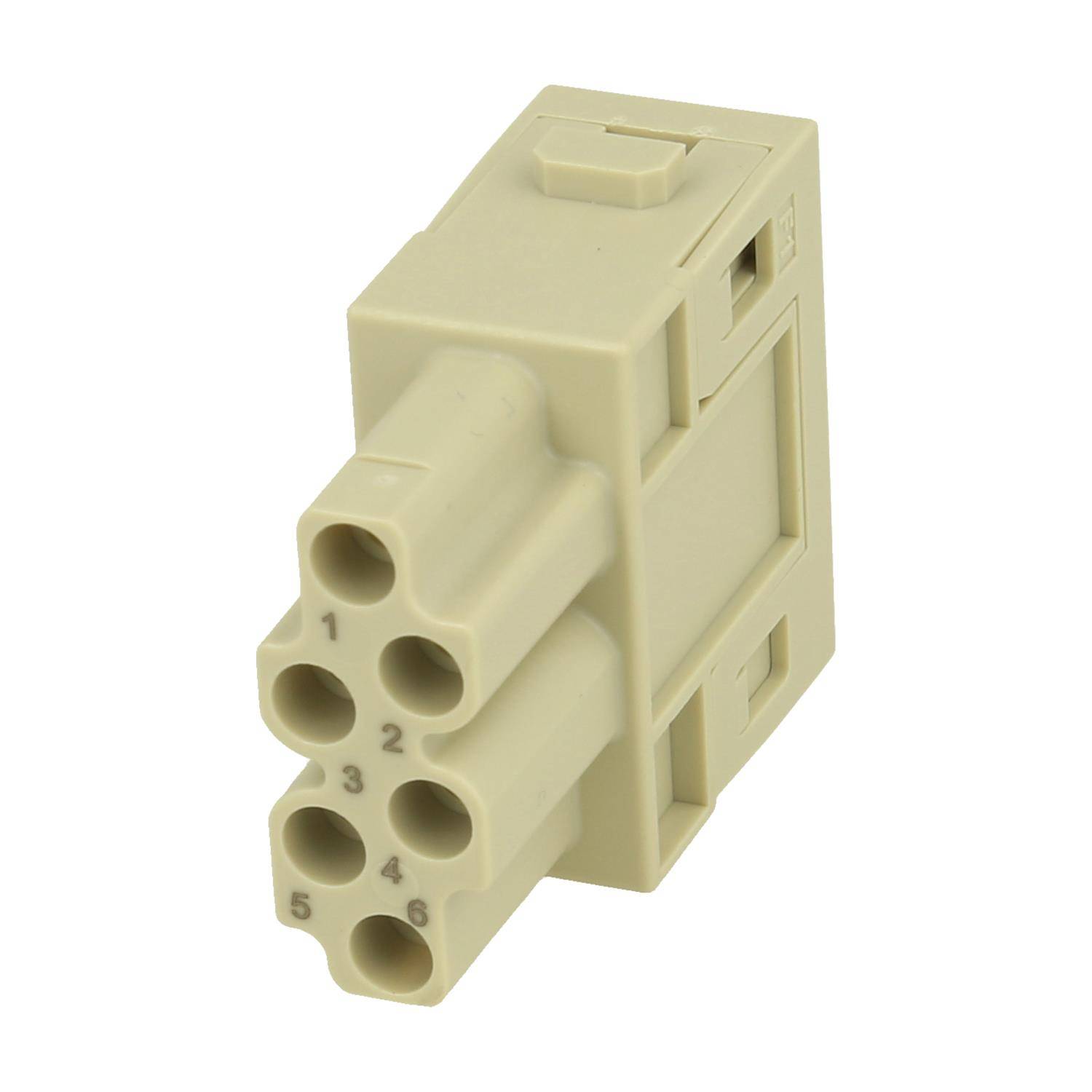 Han E Modul Buchseneinsatz (F) Push-In-Anschluss, 6-polig 500V, 16A - 1 Stück