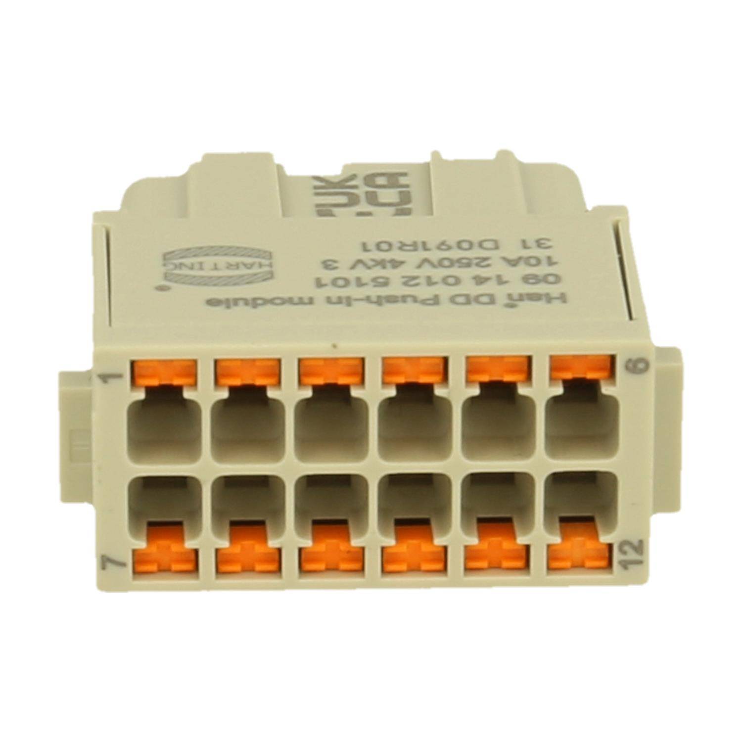 Han DD Modul Buchseneinsatz (F) Push-In-Anschluss, 12-polig 250V, 10A - 1 Stück