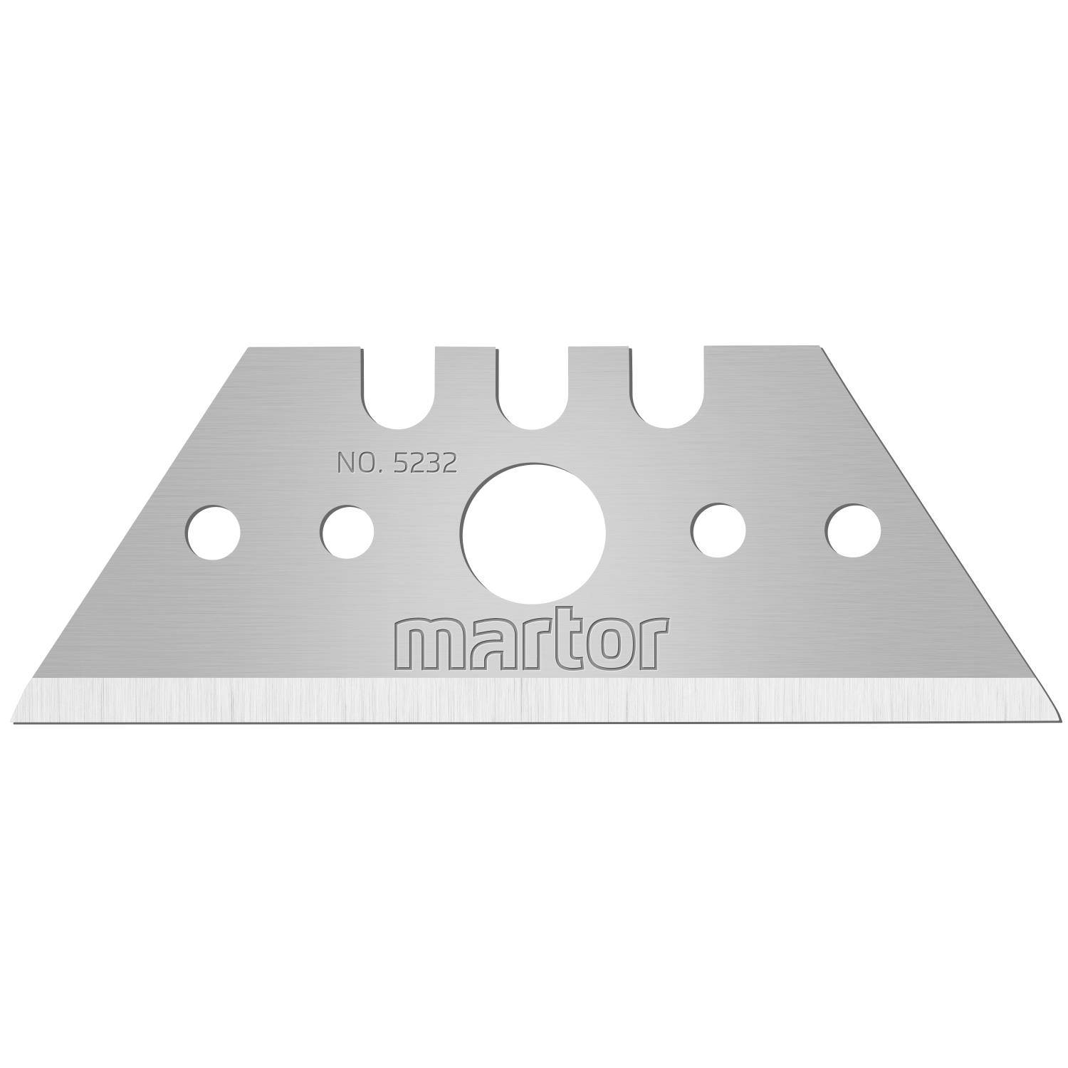MARTOR Trapezklinge Nr. 5232, VPE 10 Stück für Sicherheitsmesser SECUNORM MIZAR Artikel 231438, Klinge 19,0mm x 0,63mm