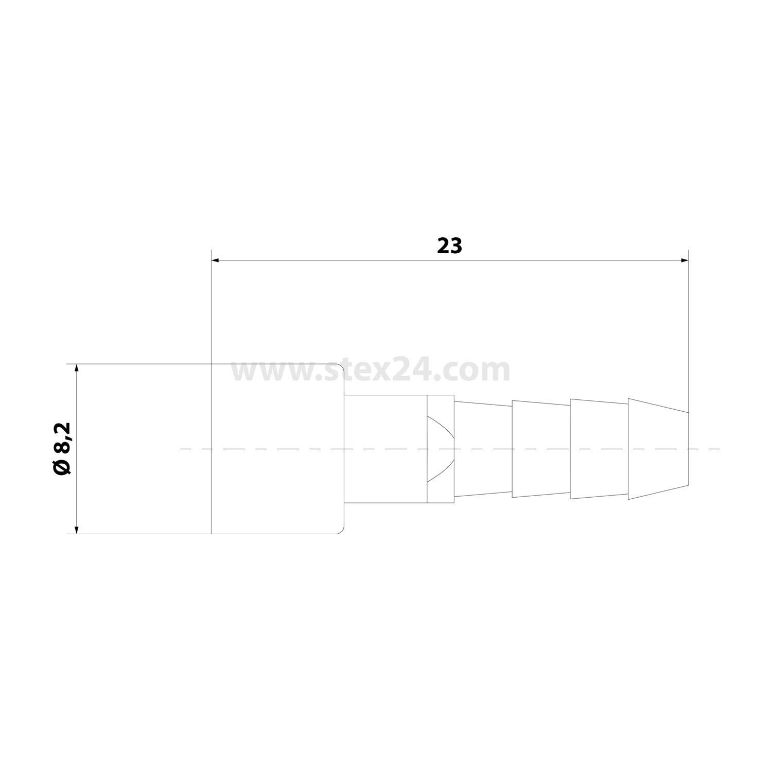 HARTING Pneumatik-Kontakt ohne Absperrventil Kontaktbuchse (F) Schlauch-Innendurchmesser 4,0mm schwarz, 1 Stück