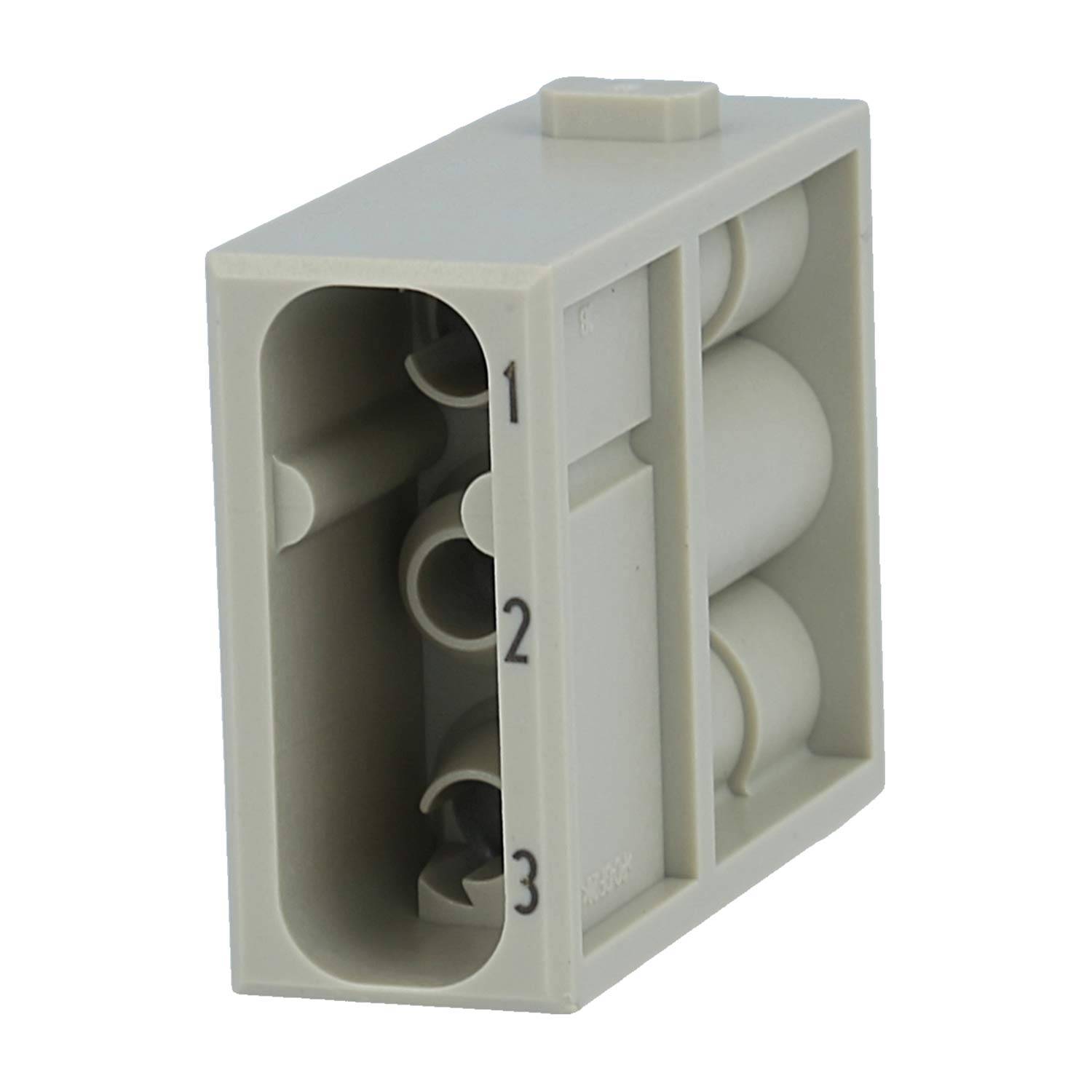 HARTING Han C Modul Stifteinsatz (M) Crimpanschluss, 3-polig 690V, 40A - 1 Stück