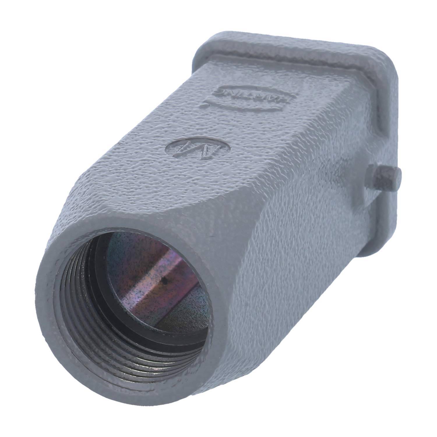 HARTING Han 3A Tüllengehäuse ohne eingeklebte Dichtung, 1xM20 gerader Kabelabgang, für 1 Bügel (am Unterteil)