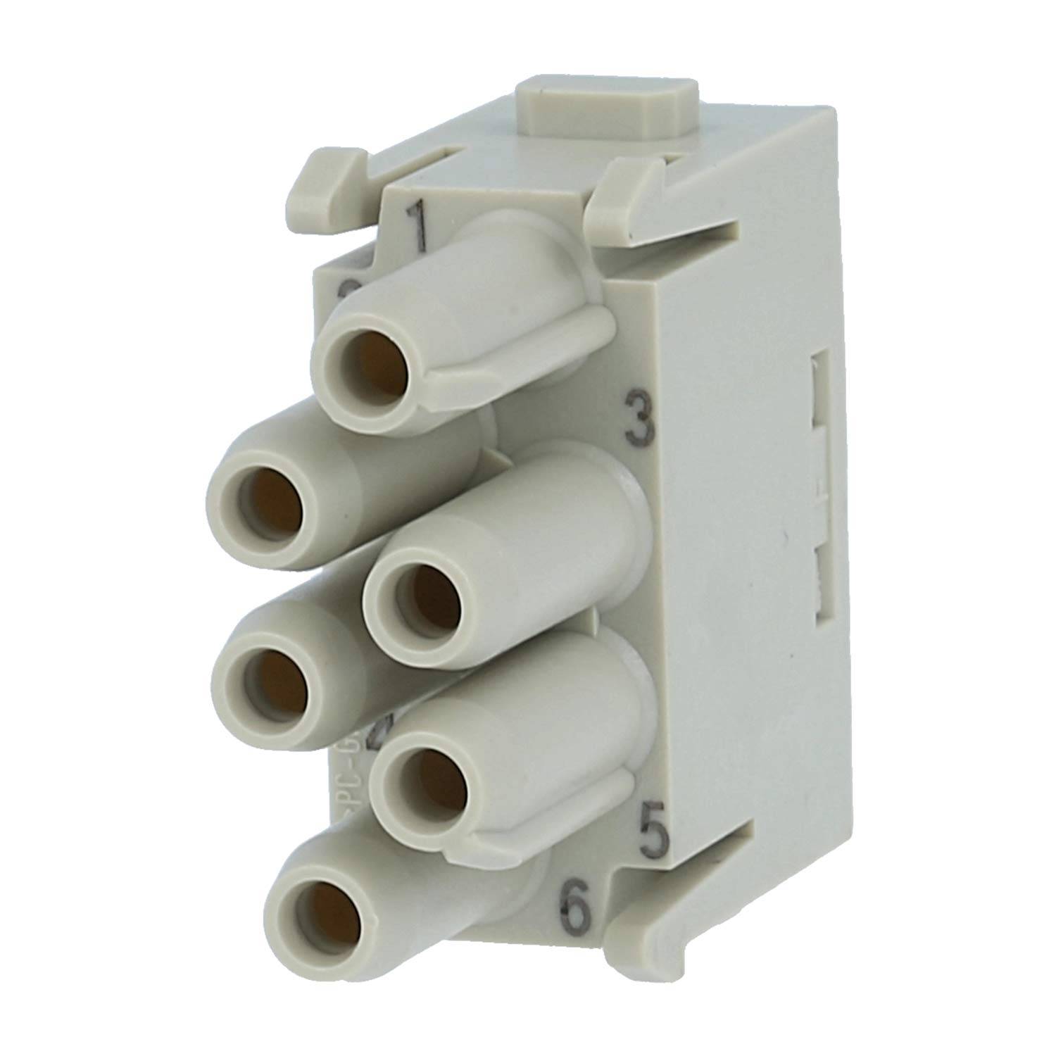 HARTING Han E Protected Modul Buchseneinsatz (F) Crimpanschluss, 6-polig 830V, 16A - 1 Stück