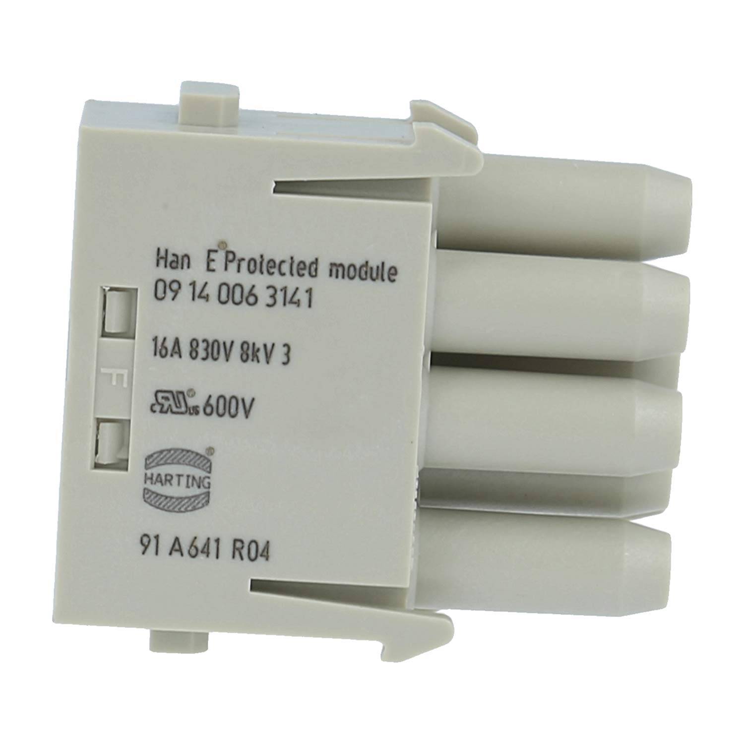 HARTING Han E Protected Modul Buchseneinsatz (F) Crimpanschluss, 6-polig 830V, 16A - 1 Stück