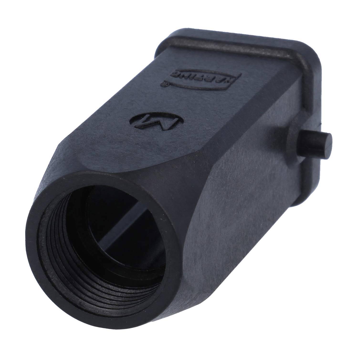 HARTING Han 3A Tüllengehäuse mit eingeklebter Dichtung, 1xM20 gerader Kabelabgang, für 1 Bügel (am Unterteil)
