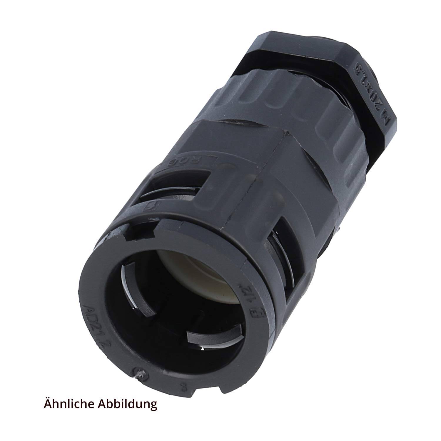 FLEXA RQGZ-M Schnellverschraubung gerade Gewinde M20x1,5 für Schlauch-Außendurchmesser 15,8mm hochdichtend mit