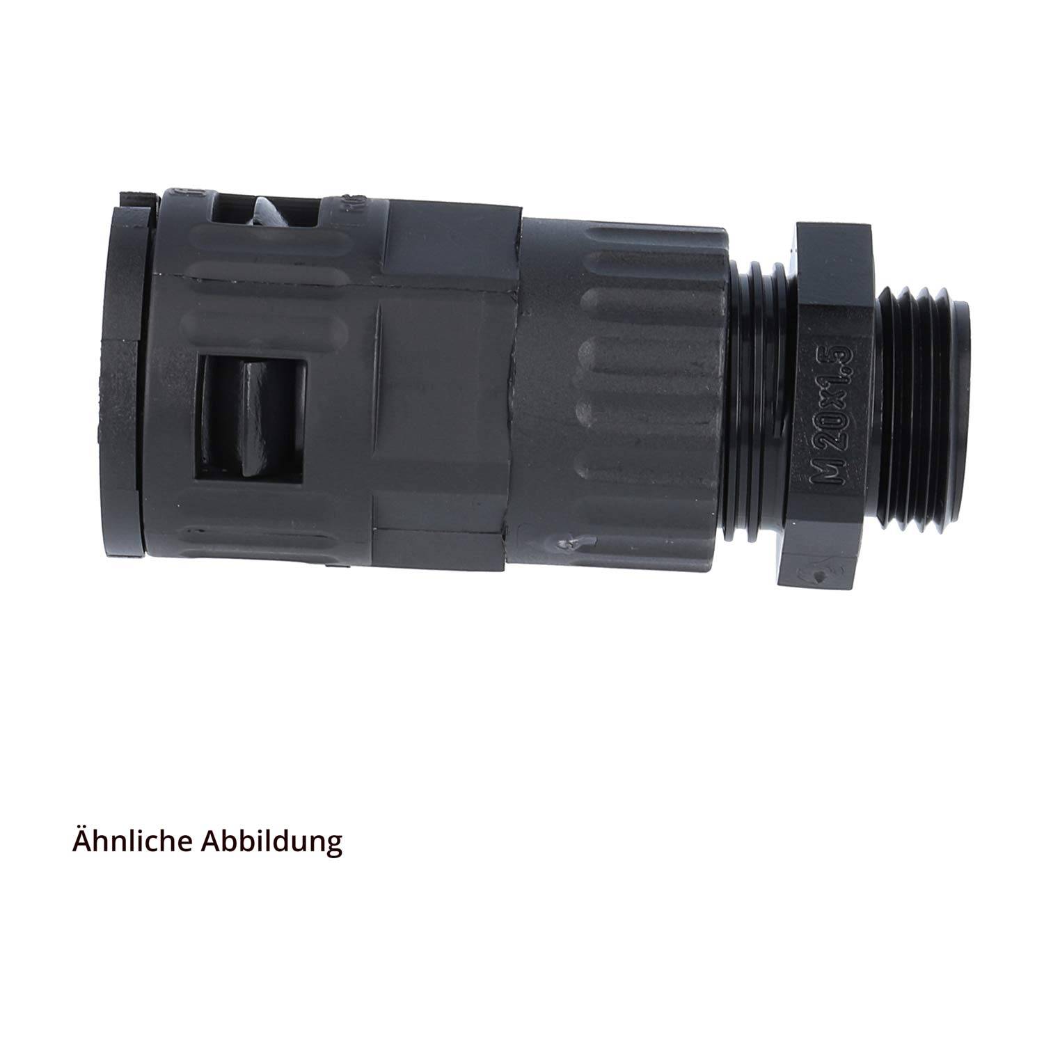 FLEXA RQGZ-M Schnellverschraubung gerade Gewinde M20x1,5 für Schlauch-Außendurchmesser 15,8mm hochdichtend mit