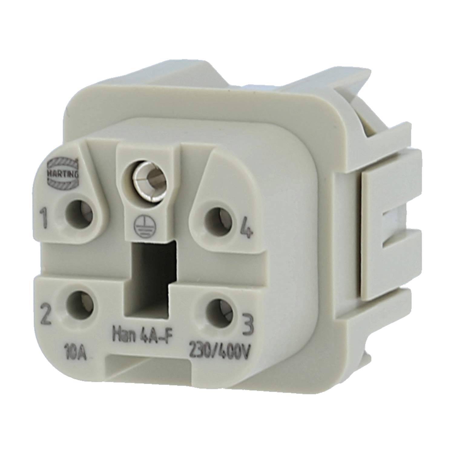 HARTING Han 4A Buchseneinsatz (F) Schraubanschluss, 4-polig+PE 230V/400V, 10A - 1 Stück