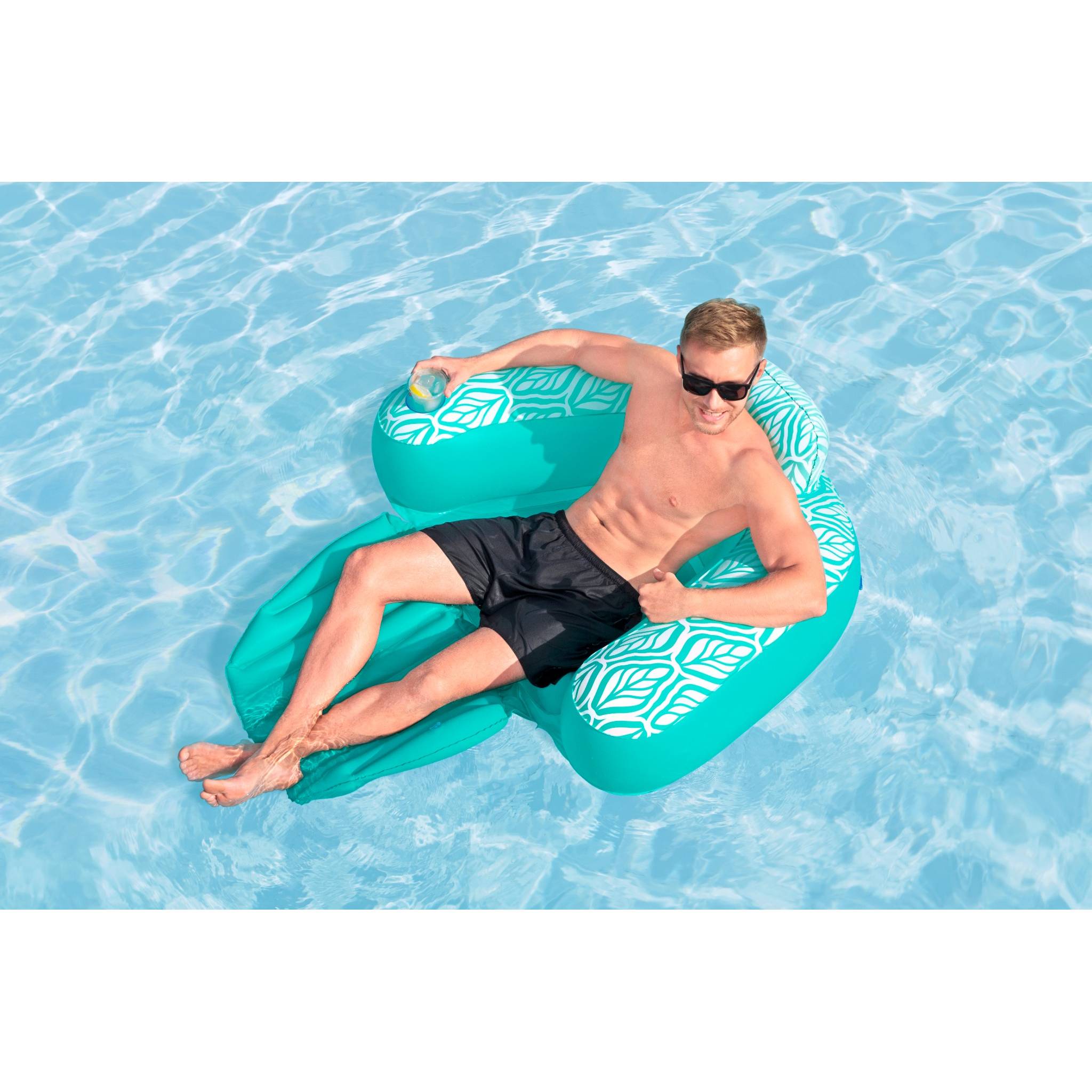 Bestway Poolsessel Comfort Plush Deluxe 145cm Poolsitz Luftmatratze Wassersitz