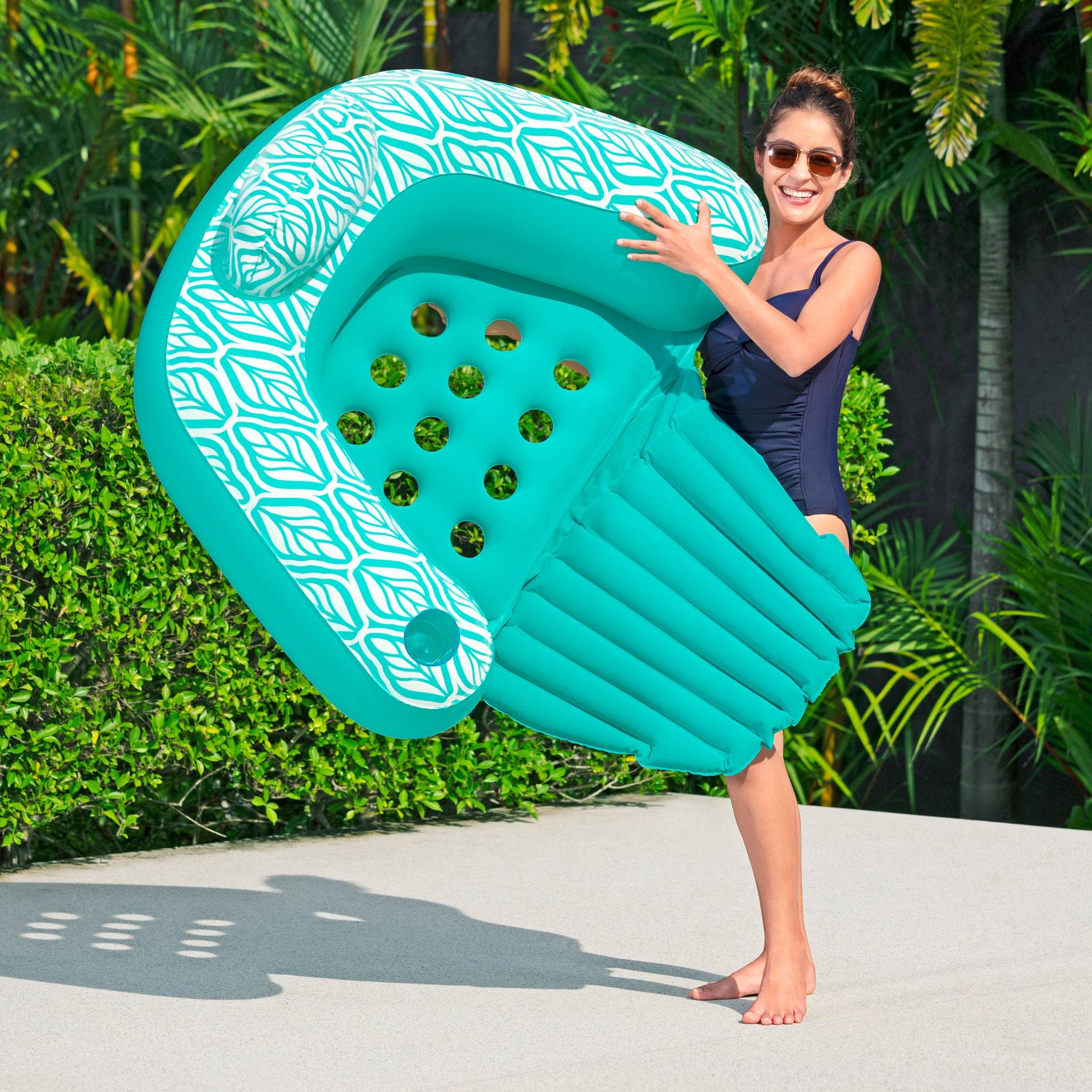 Bestway Poolsessel Comfort Plush Deluxe 145cm Poolsitz Luftmatratze Wassersitz