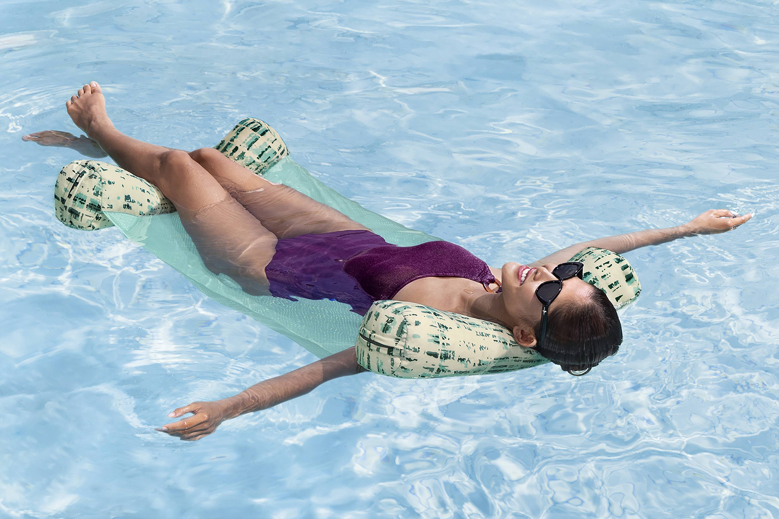 Bestway Pool Hängematte Sommer Luxus 122cm Luftmatratze Sattelsitz Poolsessel