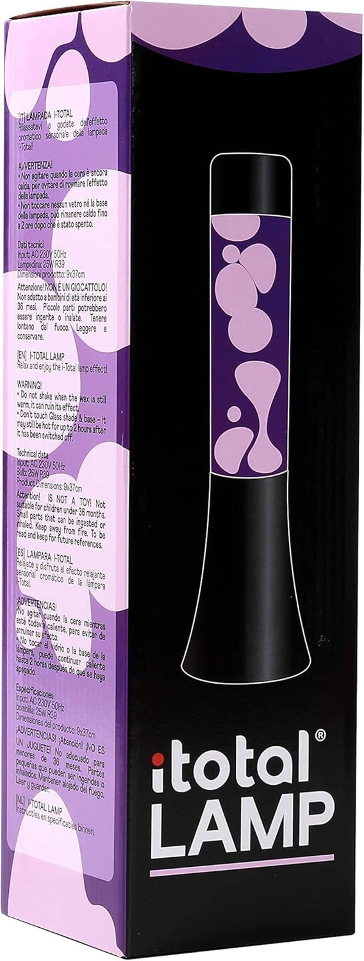 I-TOTAL® Lavalampe Magie Einzigartiges für Ihr Zuhause Lila Weiß Flared