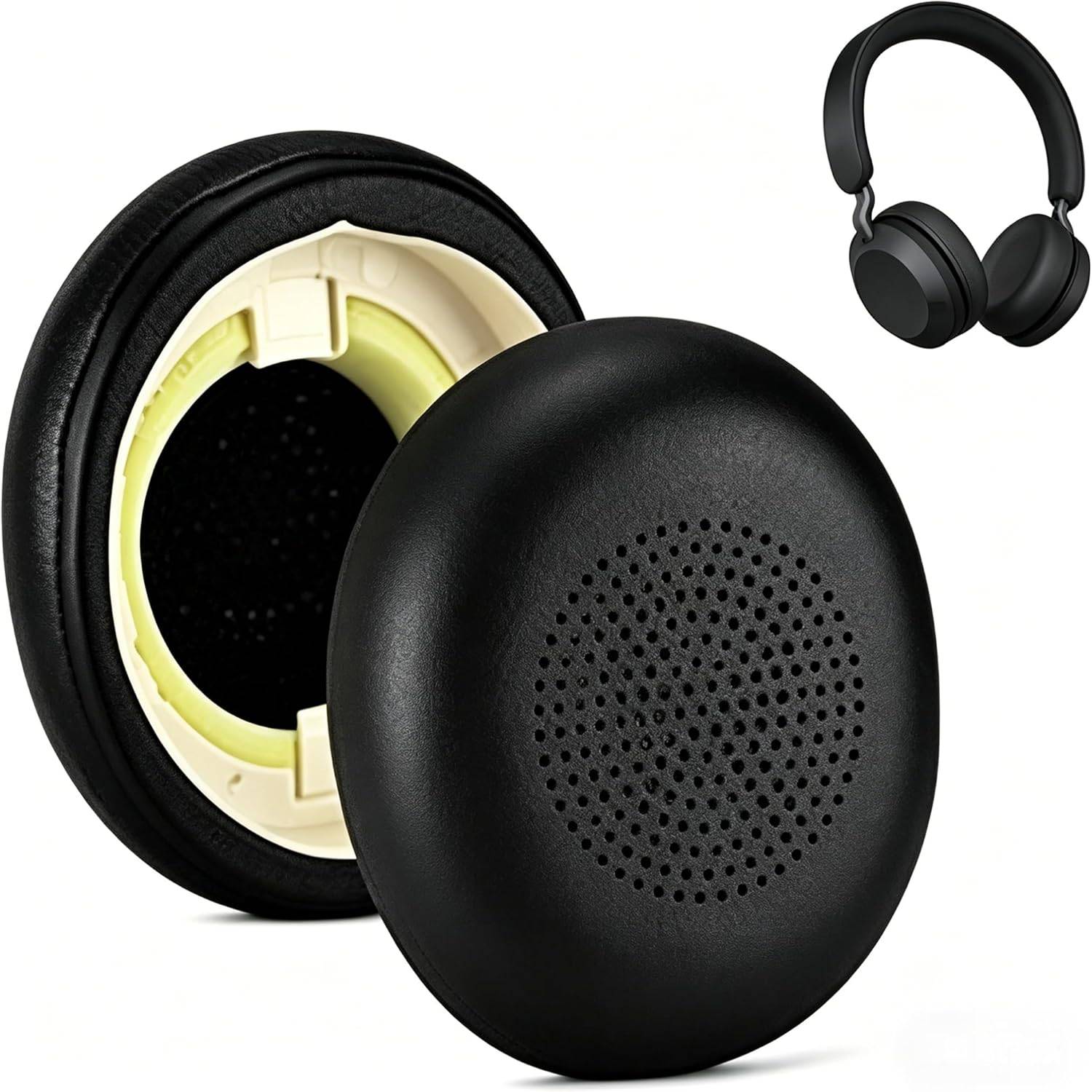 Ohrpolster für Jabra Elite 45H / Jabra Evolve2 65 Kopfhörer Ersatzpolster 1 Paar Black Jabra Elite 45H / Jabra Evolve2 65