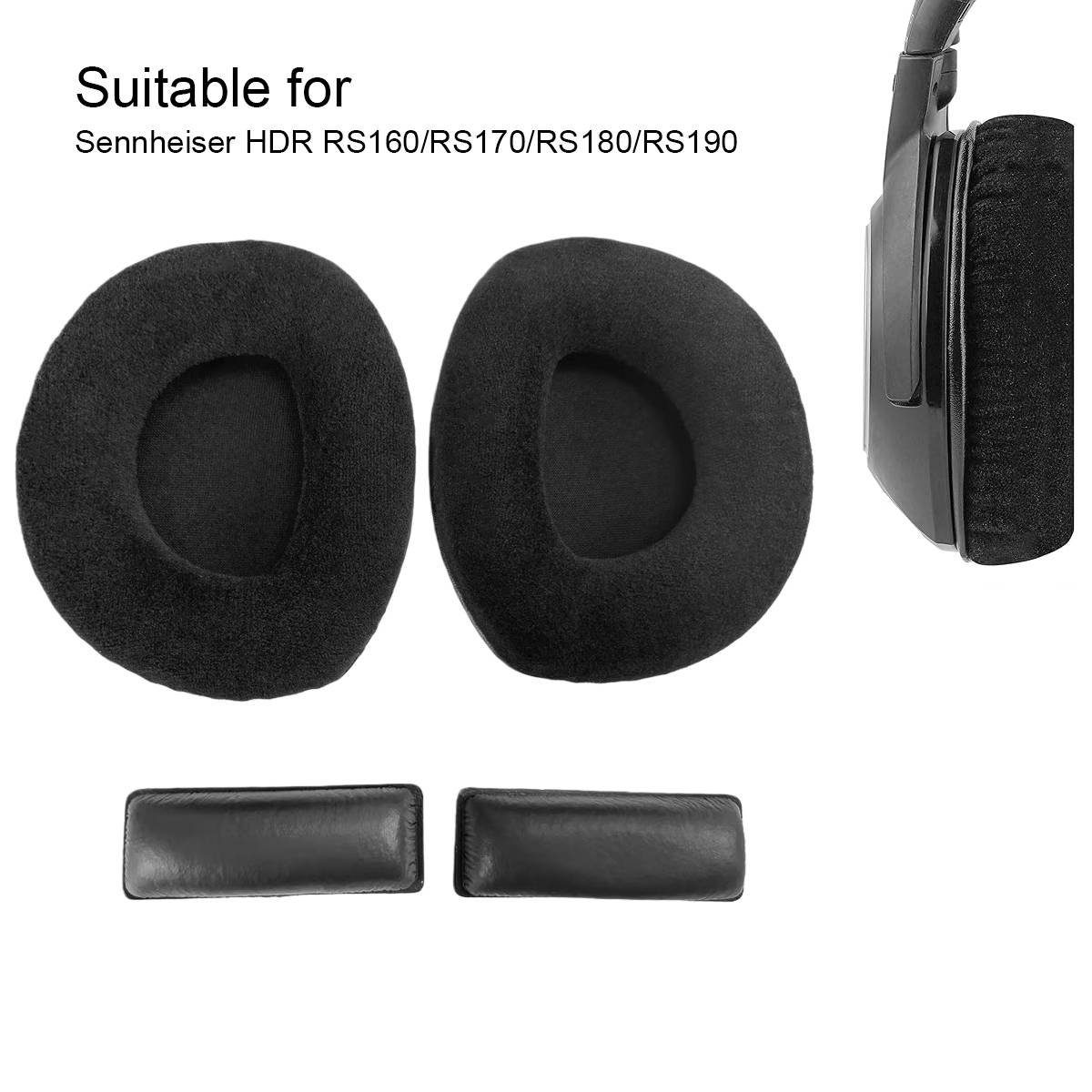 Ohrpolster und Kopfbügelpolster für Sennheiser HDR160/170/180, RS160/RS170/RS180/RS190