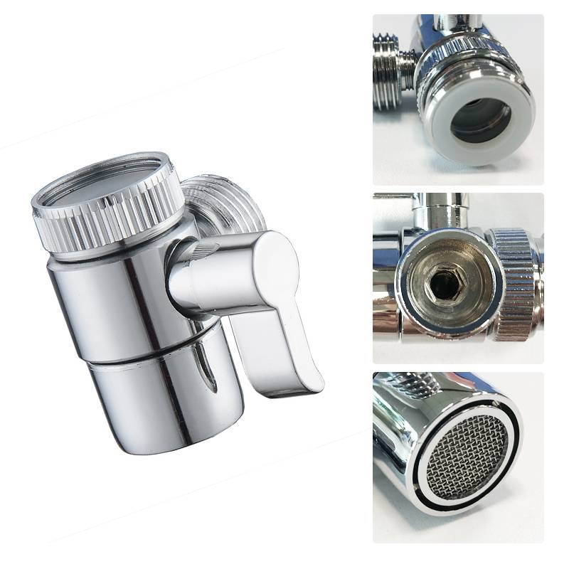 3/4-Einhebel-Umstellventil für Waschtischarmaturen aus Zinklegierung und Kupfer, Silber Silver