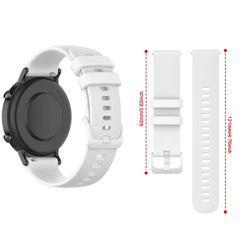Uhrenarmband aus Silikon White 20 mm