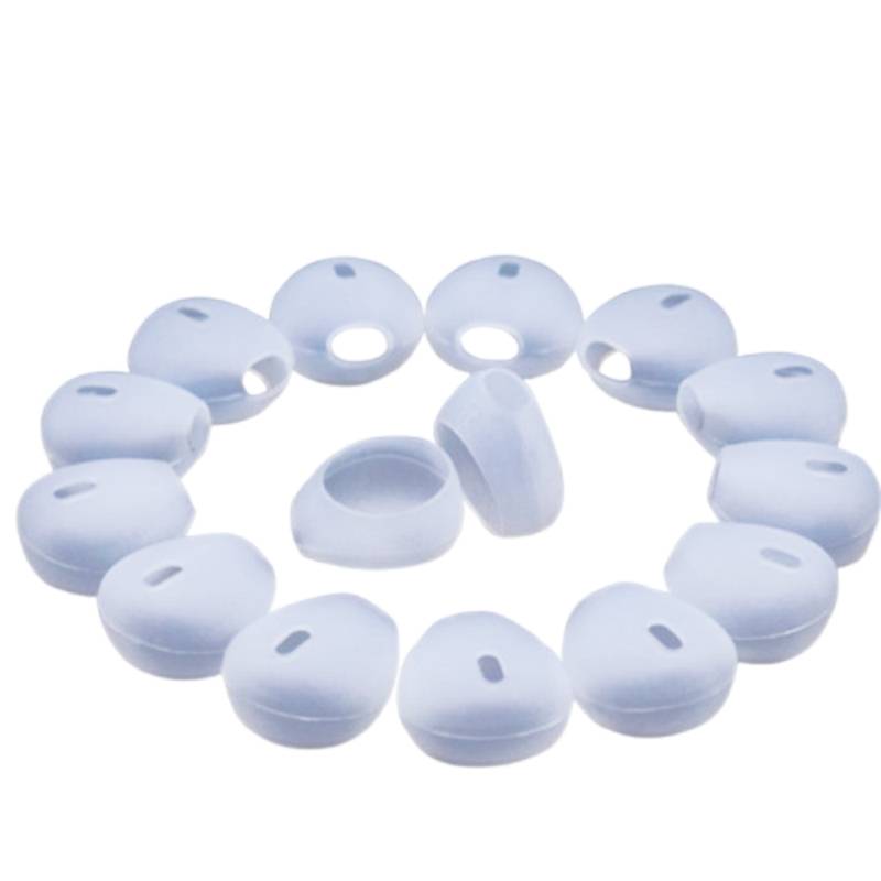 Ersatz-Ohrstöpsel aus Silikon für 15–16 mm Ohrhörer, 10 Paar Transparent