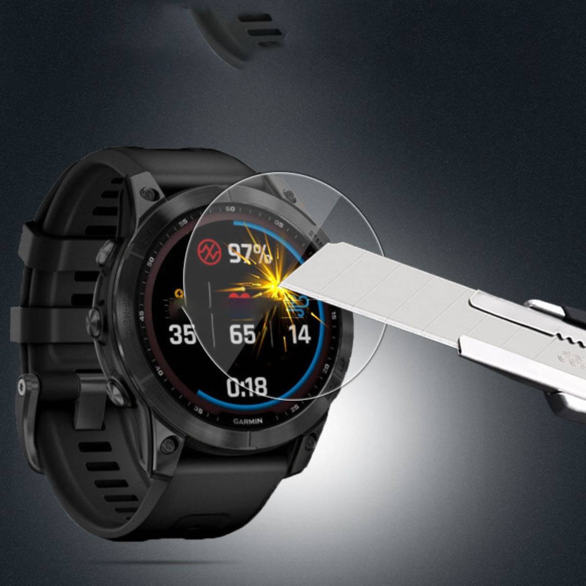 Displayschutzfolie für Garmin Fenix 6 Pro, 2er-Pack