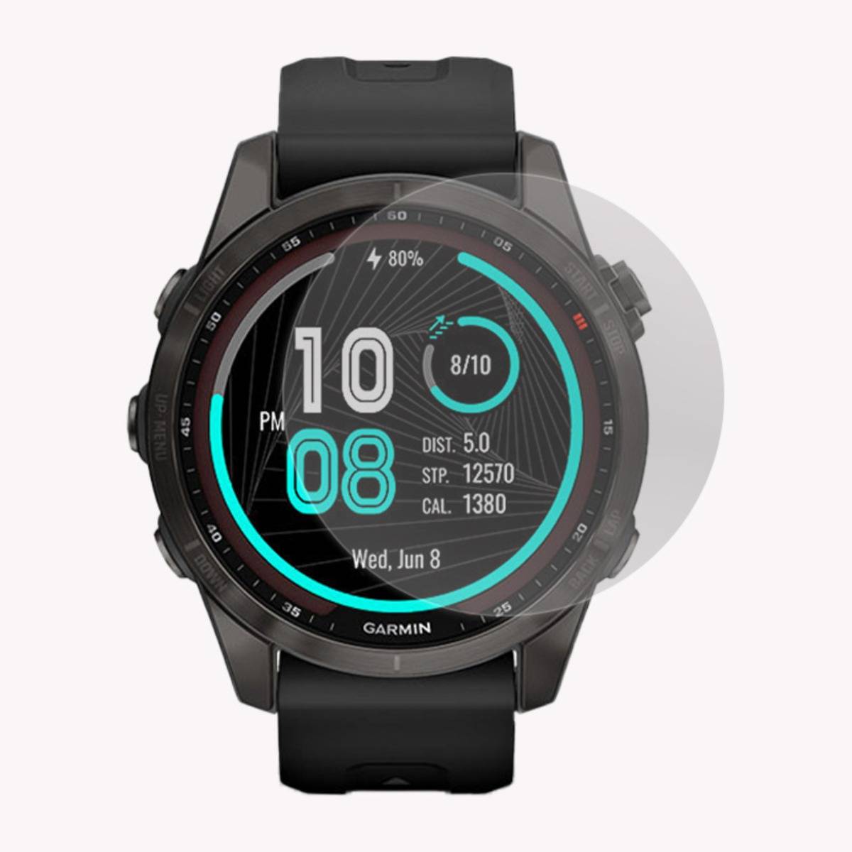 Gehärteter Glas-Displayschutz für Garmin Fenix 7s (2er-Pack)