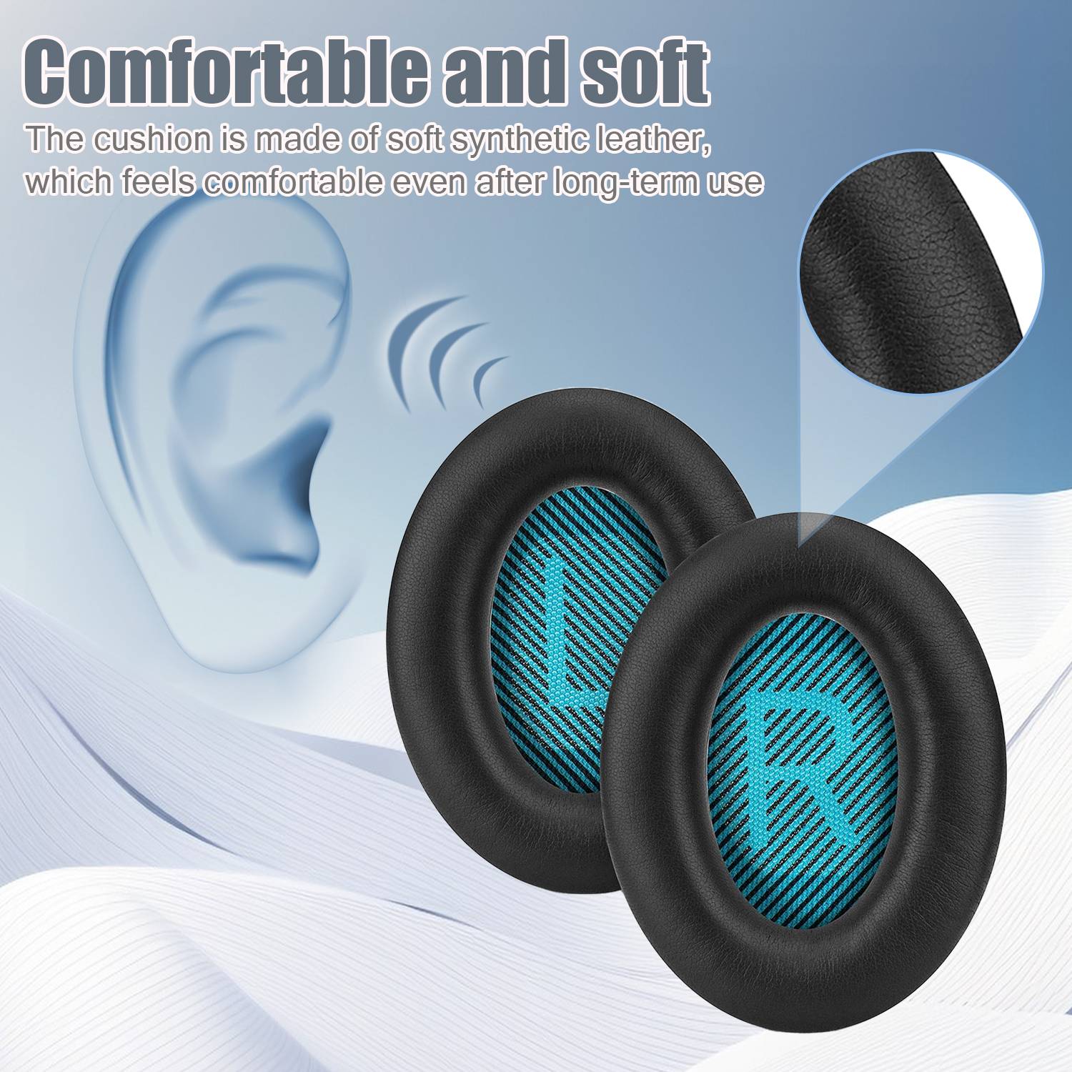 Ohrpolster für Bose QC35 i/ii, QC25, QC15, QC2 AE 2, AE 2i, AE 2w, SoundTrue, SoundLink Blue