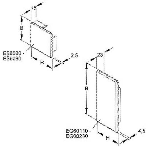5St. HEG60110.8 EG60110.8 LG Endstück, 60x107 mm