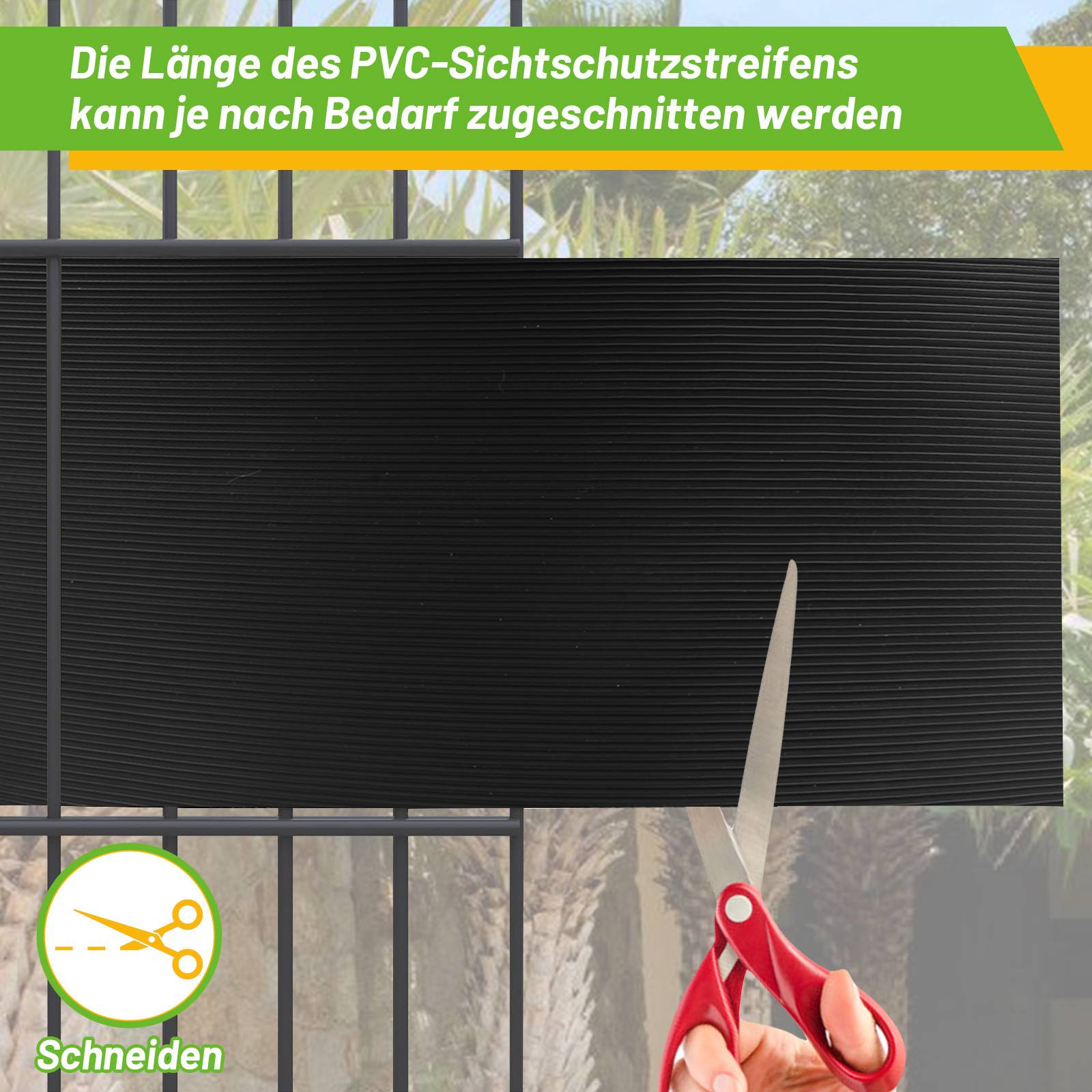 Sichtschutz Zaun 2,5x0,19m Dunkelgrau 10 Stück Hart PVC wind- & wasserdicht für Doppelstabmatten
