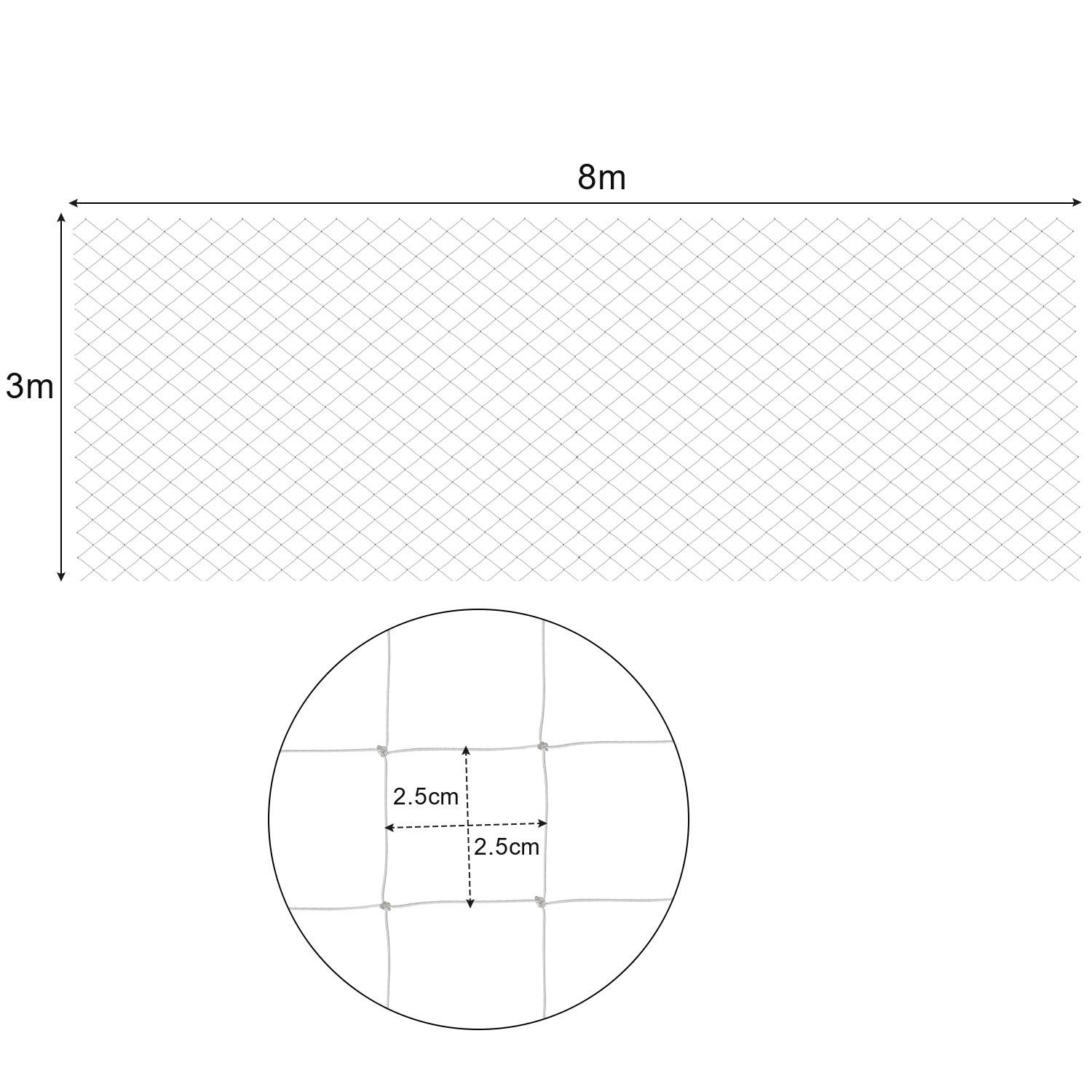 Katzennetz Balkon 8x3m UV-beständig wetterfest transparent, reißfestes Schutznetz für Katzen ohne Bohren