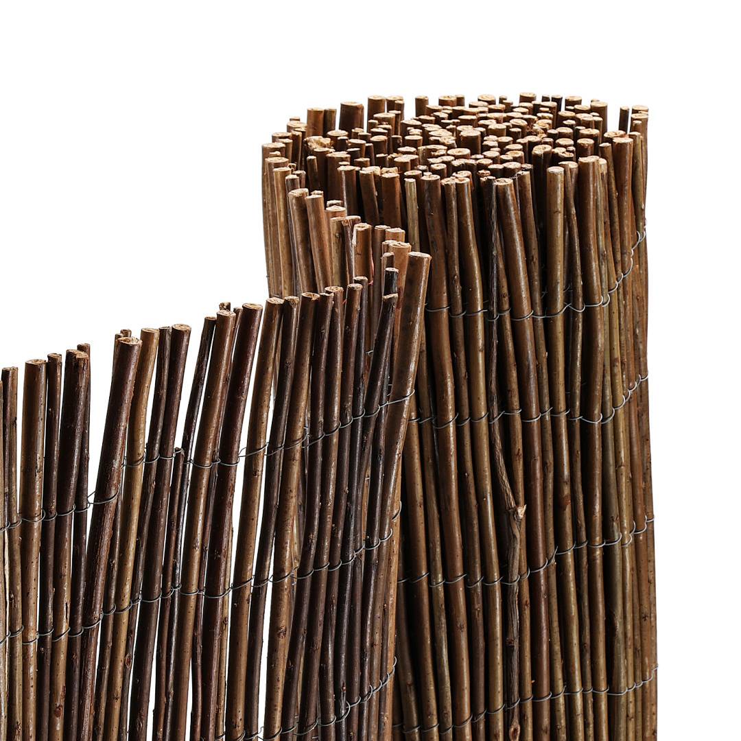 80 x 300 cm Weidenmatte Sichtschutz Natur – Weidenzaun blickdicht für Garten, Balkon & Terrasse