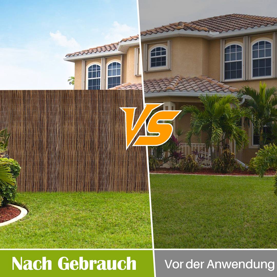 150 x 500 cm Weidenmatte Sichtschutz Natur – Weidenzaun blickdicht für Garten, Balkon & Terrasse