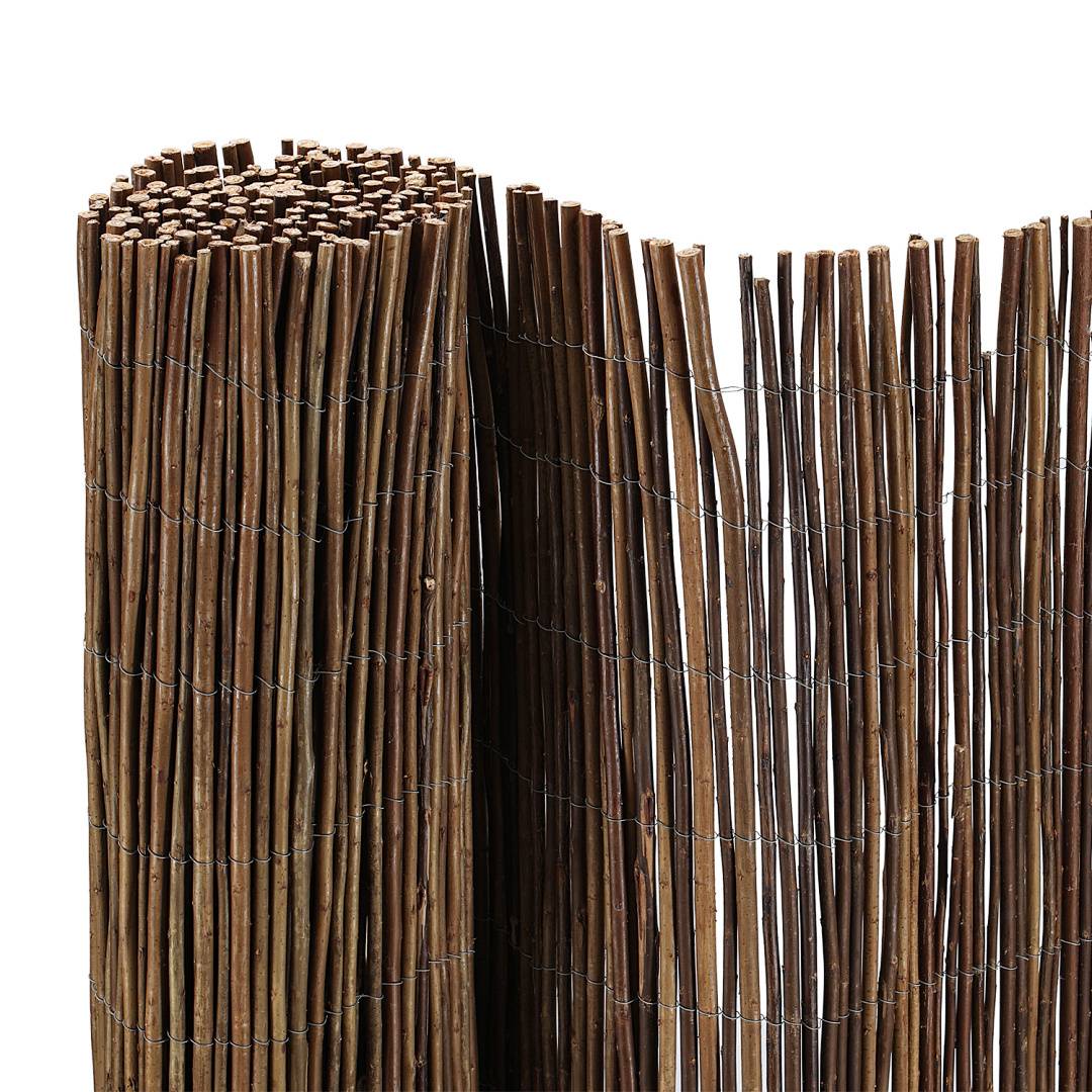 90 x 300 cm Weidenmatte Sichtschutz Natur – Weidenzaun blickdicht für Garten, Balkon & Terrasse