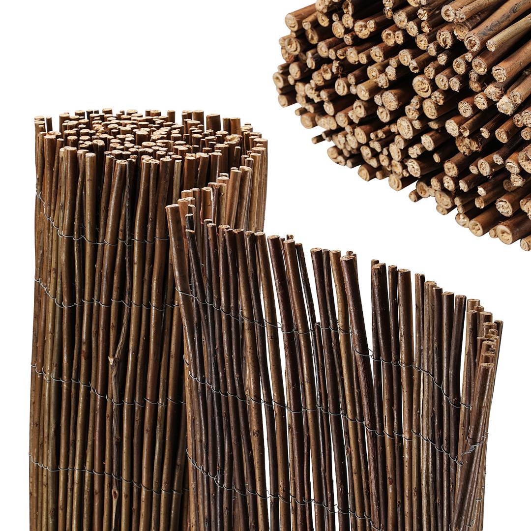 100 x 300 cm Weidenmatte Sichtschutz Natur – Weidenzaun blickdicht für Garten, Balkon & Terrasse