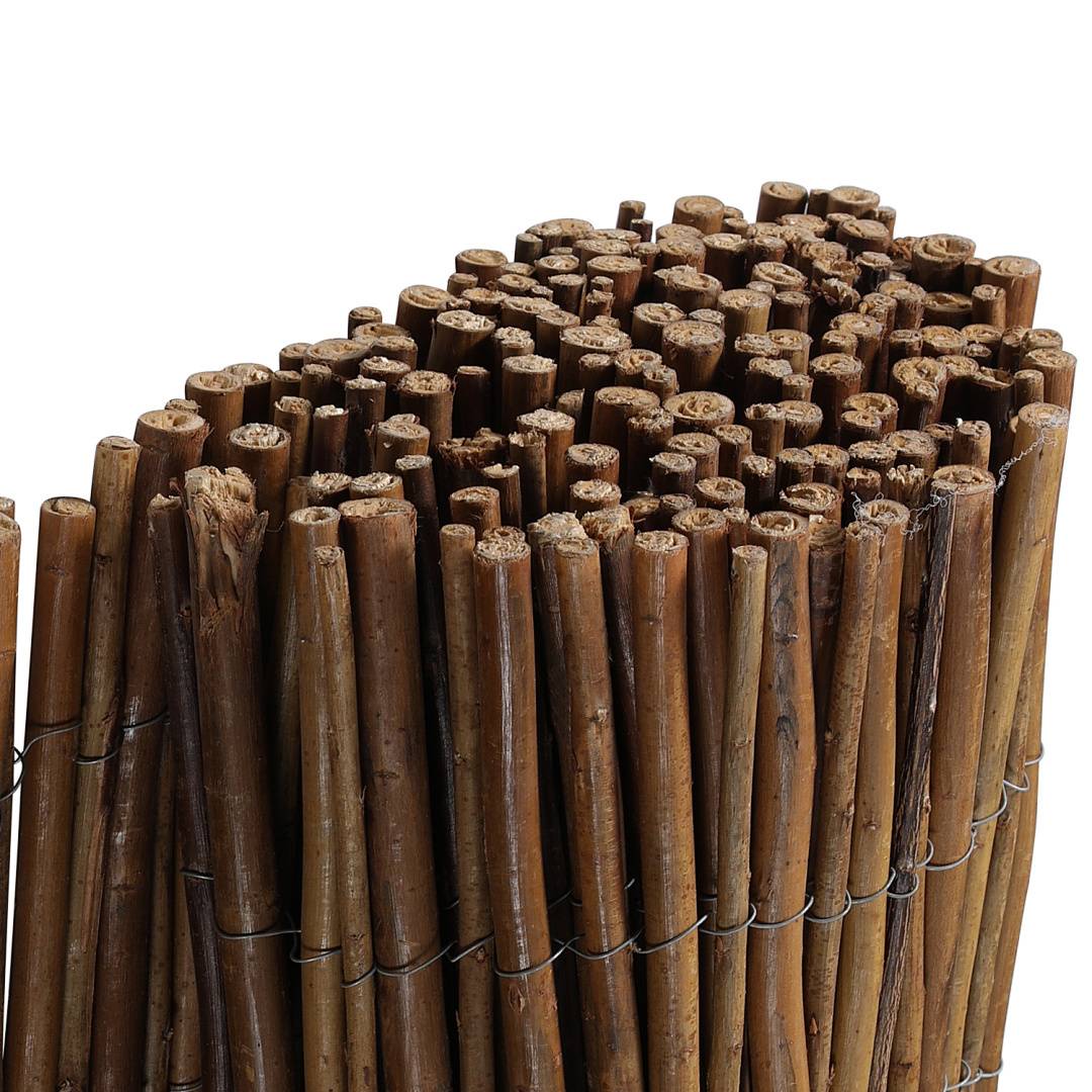 80 x 500 cm Weidenmatte Sichtschutz Natur – Weidenzaun blickdicht für Garten, Balkon & Terrasse