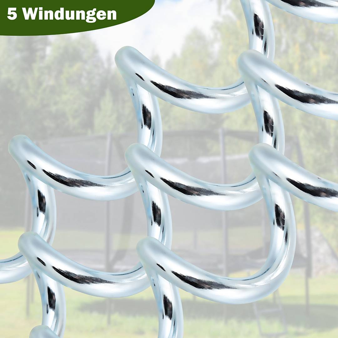 Bodenanker Trampolin Set (8 Stück) – 40cm Robuste Erdanker für Trampolin – Schraubanker zum Eindrehen zur sicheren Befestigung im Boden