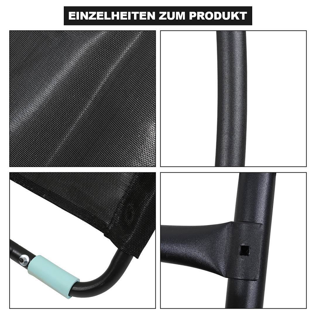 Trampolinleiter 150 cm – UV-beständige Sicherheitsleiter, flexibel montierbar, stabile Einstiegsleiter für Trampolin