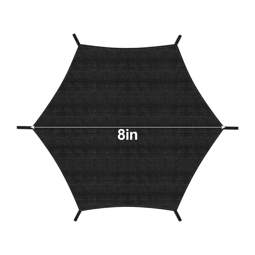 Trampolin-Schattenabdeckung Ø 244 cm Schwarz – Reißfest & UV-beständig, Sommer-Markise für rundes Trampolin mit 6 Stangen