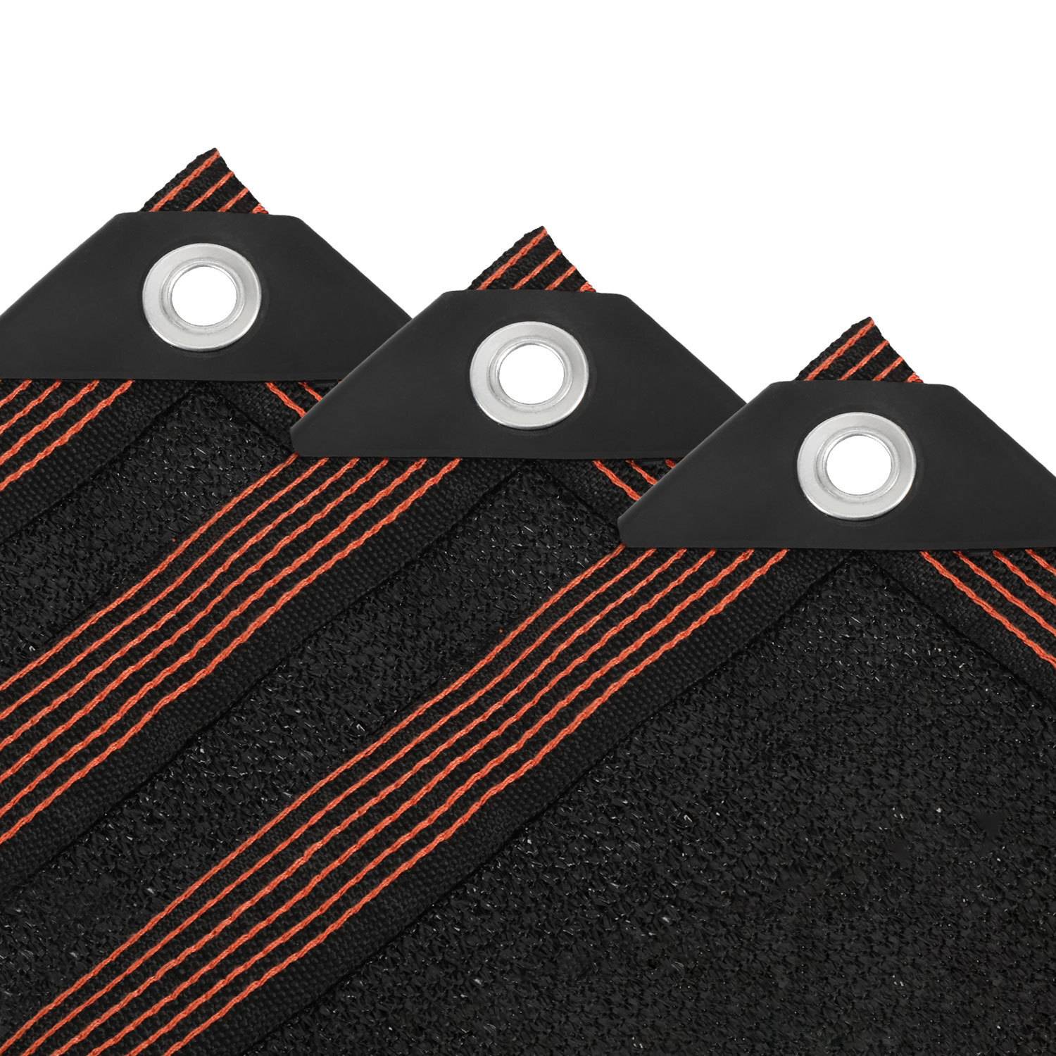 Schattiernetz 300x500 cm – Großes HDPE Sonnenschutznetz, UV-beständig und wetterfest schwarz