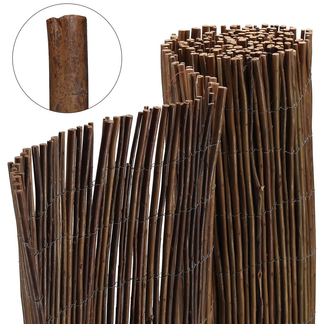 90 x 300 cm Weidenmatte Sichtschutz Natur – Weidenzaun blickdicht für Garten, Balkon & Terrasse