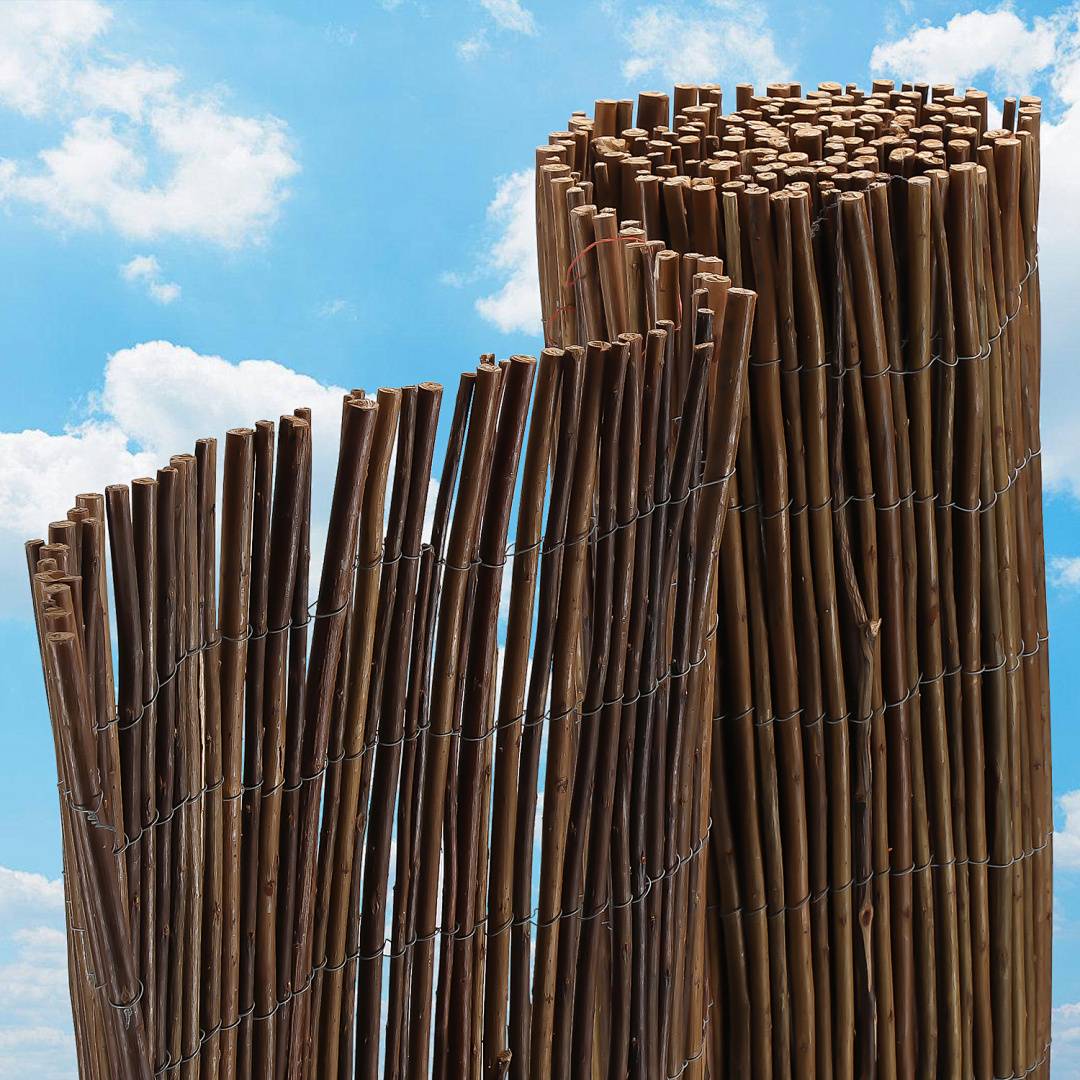 90 x 500 cm Weidenmatte Sichtschutz Natur – Weidenzaun blickdicht für Garten, Balkon & Terrasse