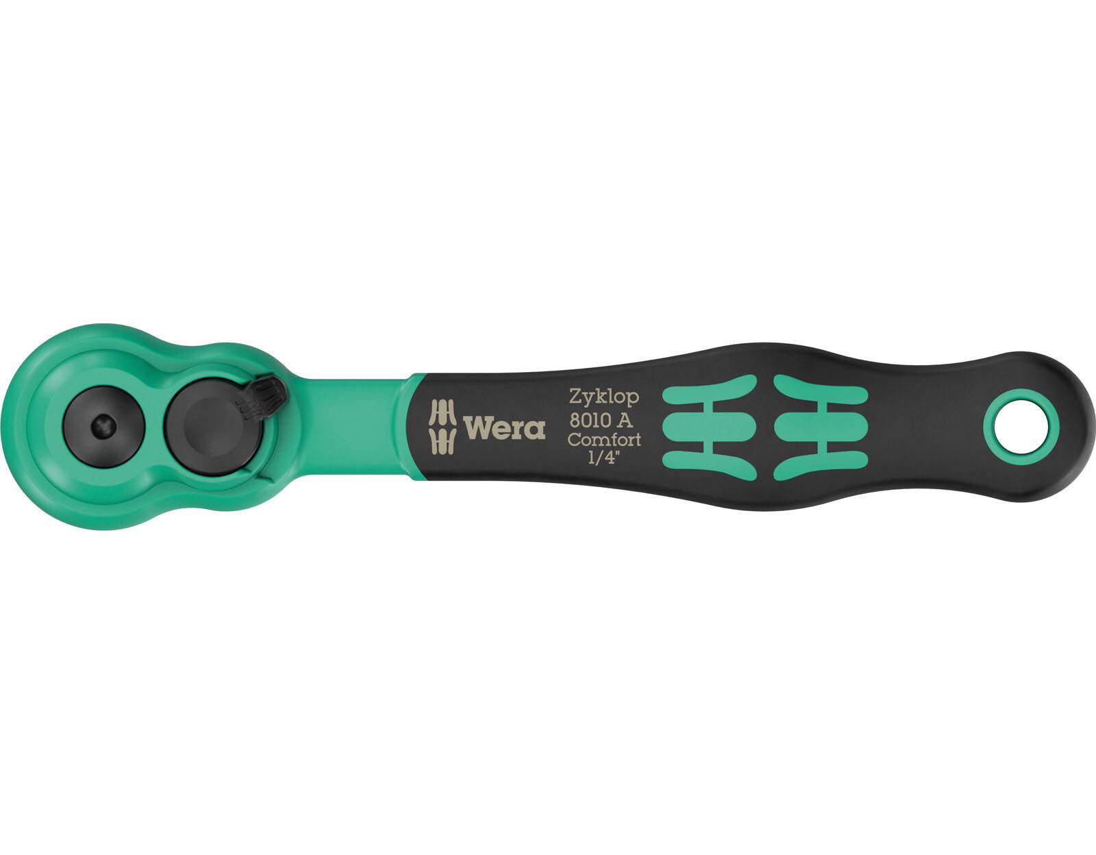 Wera 8010 A Zyklop Comfort Knarre mit Umschalthebel 1/4"-Antrieb