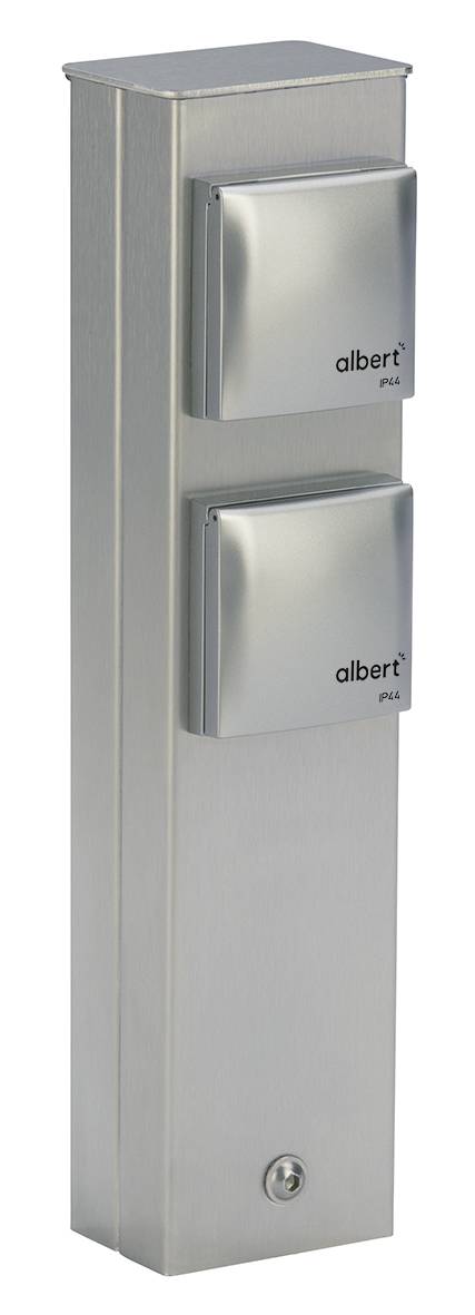 692200 Steckdosensäule 2-fach, Edelstahl