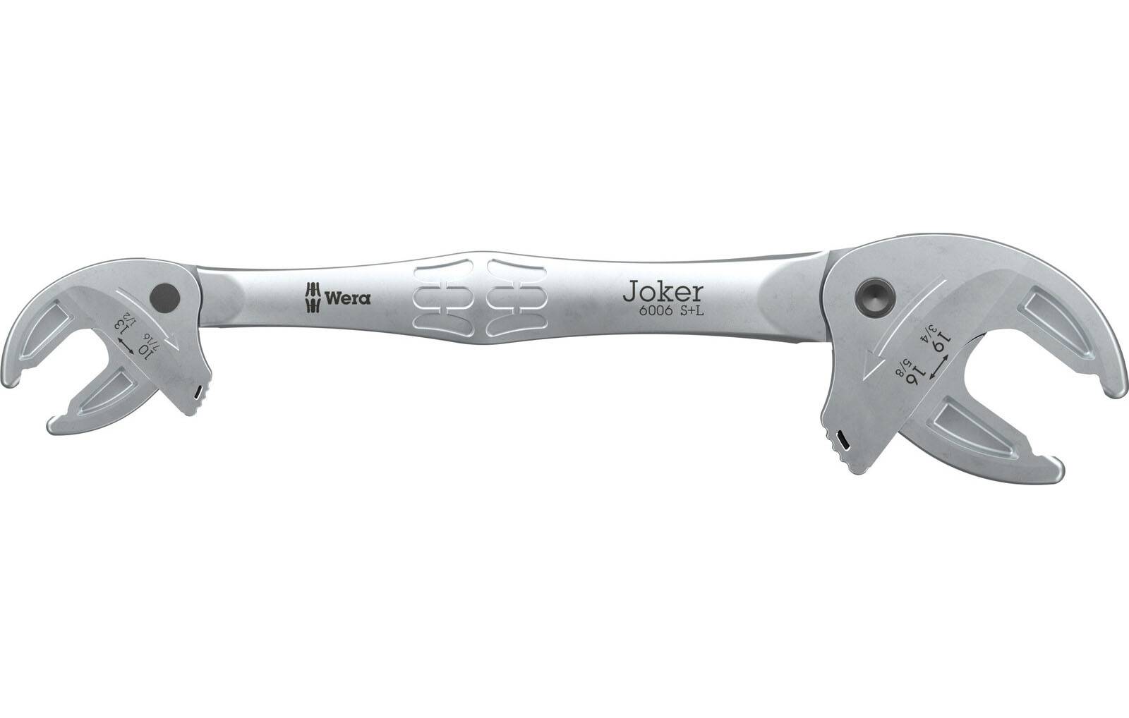 Wera 6006 Joker S/L selbstjustierender Doppelmaulschlüssel 10-13 mm + 16-19 mm / 7/16"-1/2" + 5/8"-3/4"