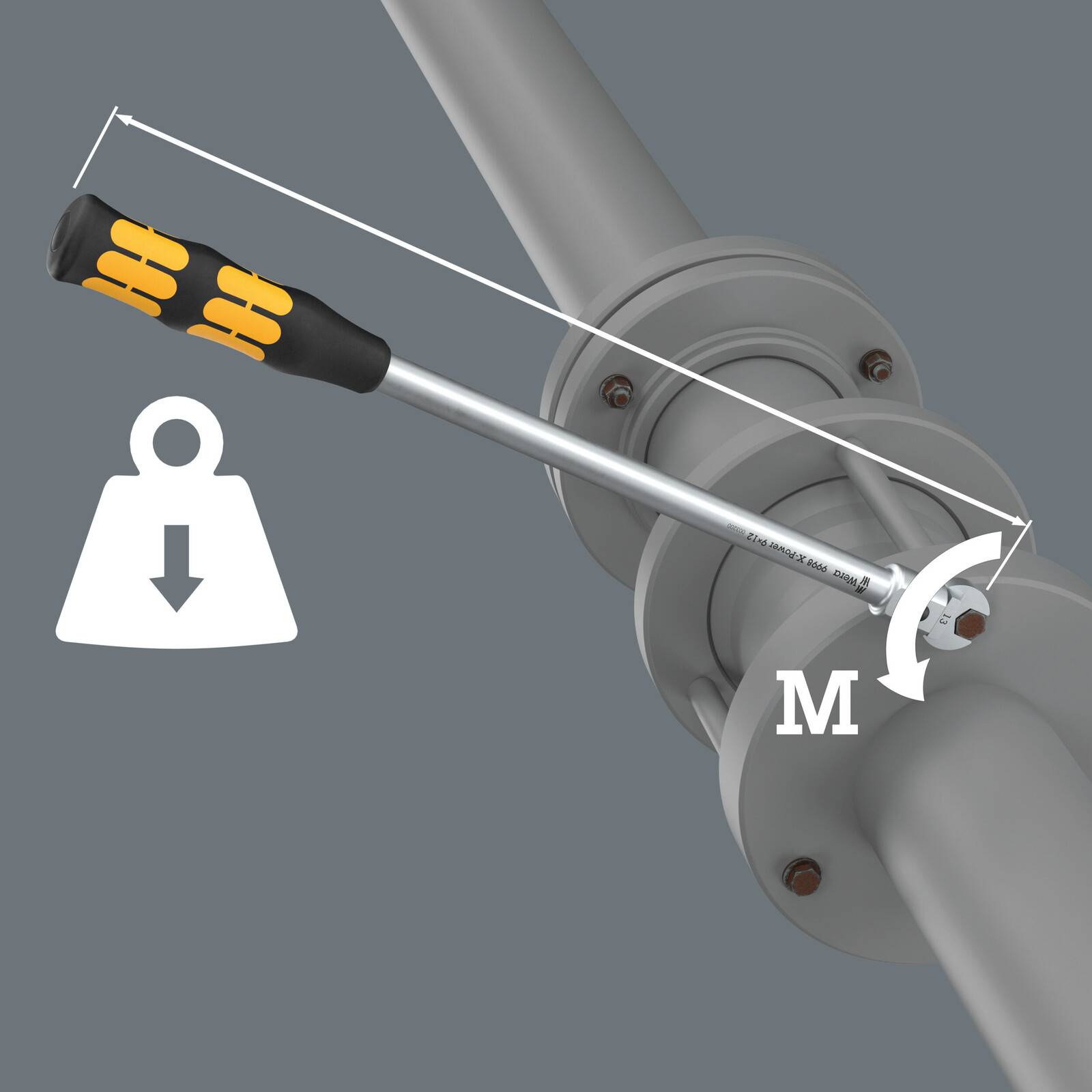 Wera 9998 X-Power Betätigungswerkzeug für Einsteckwerkzeuge 9x12 mm